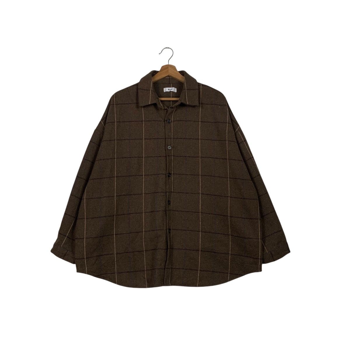 Flannel WEGO Checked Flannel Oversized Button Shirt #2300-C102 Size US L / EU 52-54 / 3 - 1 Thumbnail