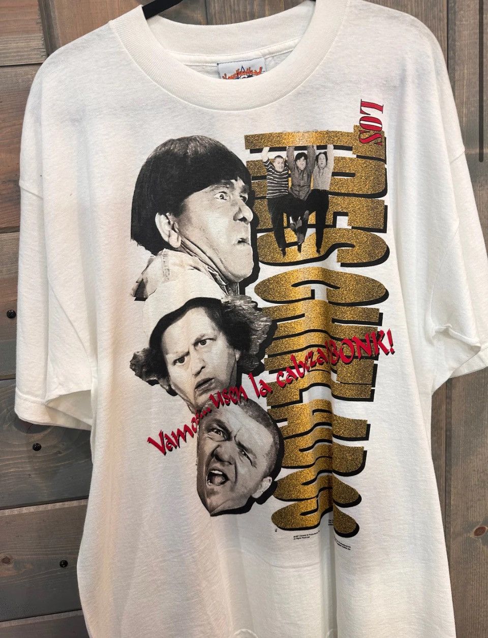 Vintage 3 Stooges Spanish T-shirt Size US XL / EU 56 / 4 - 2 Thumbnail