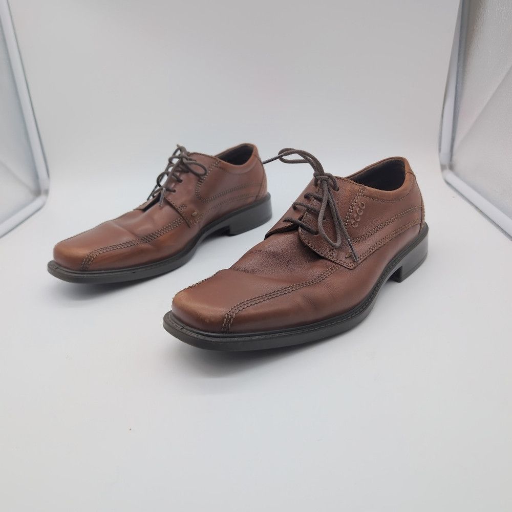 Ecco Ecco Sz 9 Classic Oxford Light Brown Leather Men's Shoes Mi Size US 9 / EU 42 - 5 Thumbnail