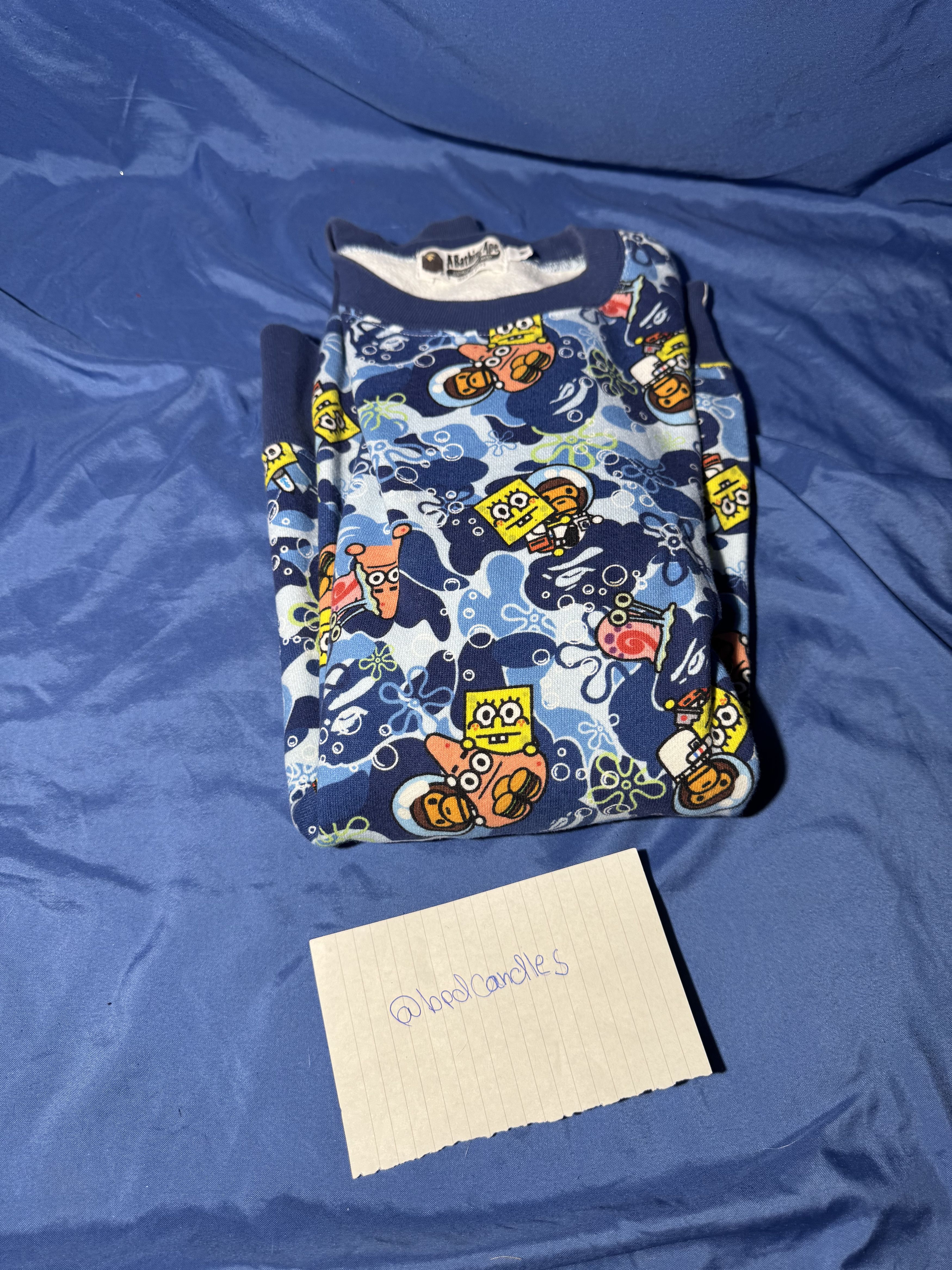 Bape Bape x Spongebob vintage crewneck sweater medium *rare* Size US M / EU 48-50 / 2 - 1 Thumbnail