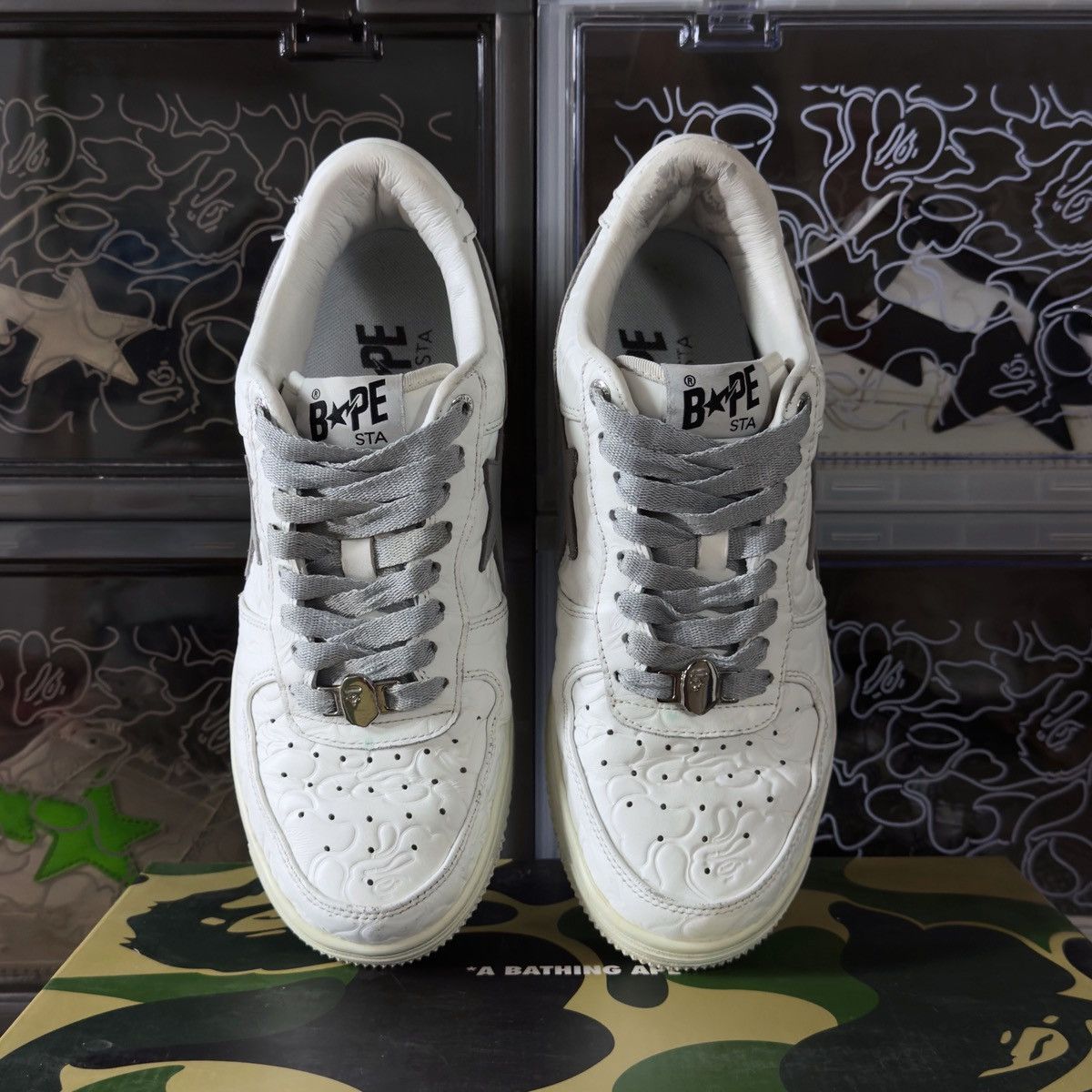 Bape A Bathing Ape Bapesta #3 Line Camo White 2023 Size US 8.5 / EU 41-42 - 6 Thumbnail