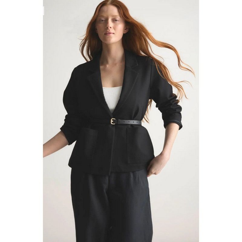 Quince Quince Ultra-Stretch Ponte Open Blazer XL NWOT Size XL / US 12-14 / IT 48-50 - 5 Thumbnail