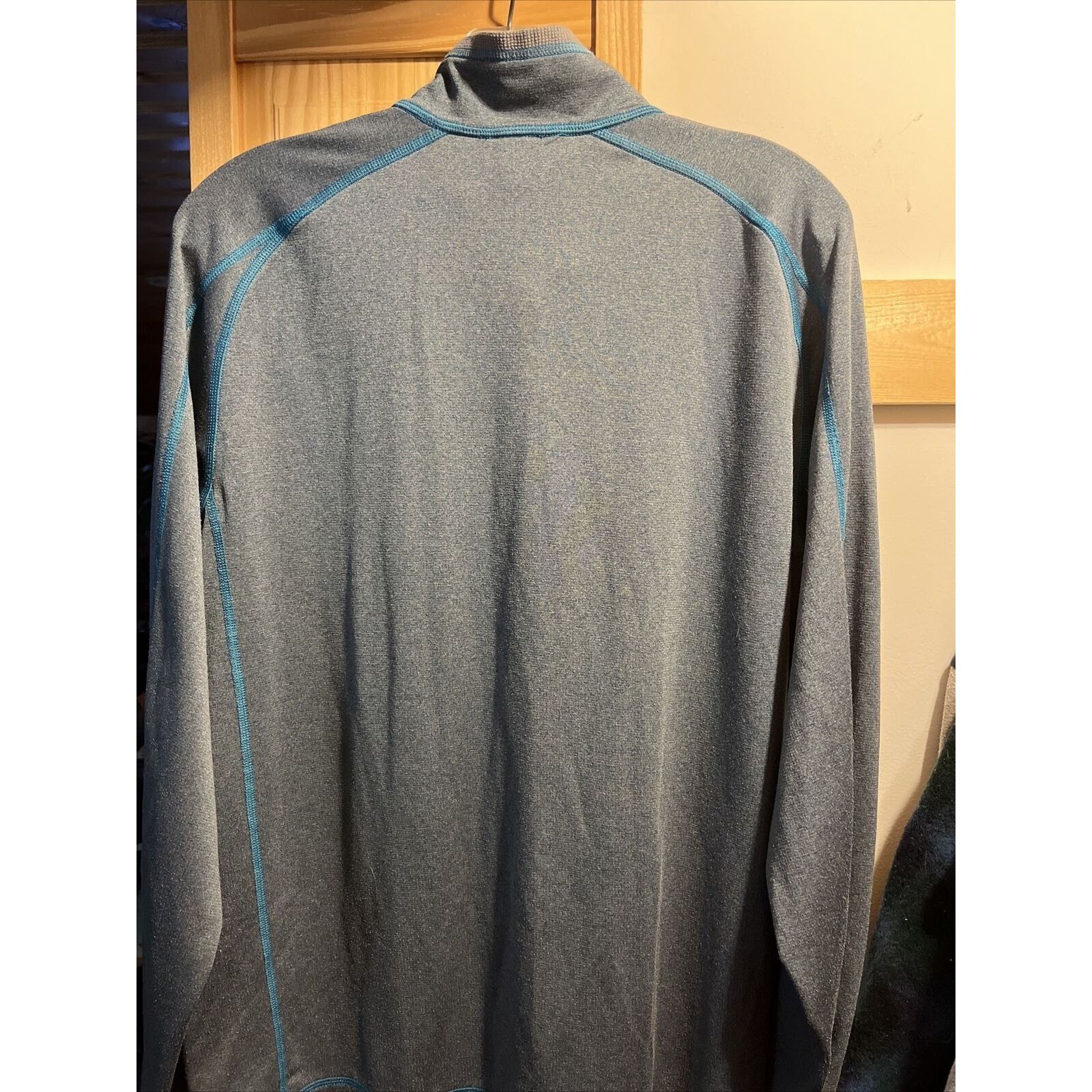 The North Face The North Face Mens L Grey Blue LS 1/4 Zip Polyester Jacket Size US L / EU 52-54 / 3 - 10 Thumbnail