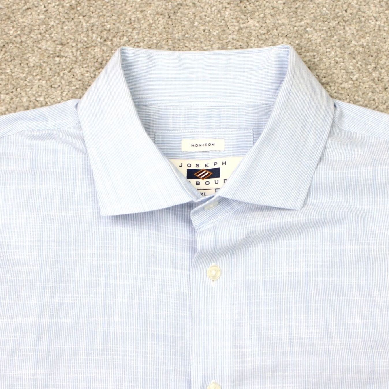 Joseph Abboud Joseph Abboud Shirt Mens XL Blue Non-Iron Cotton Stretch Long Sleeve Button Up Size US XL / EU 56 / 4 - 4 Thumbnail