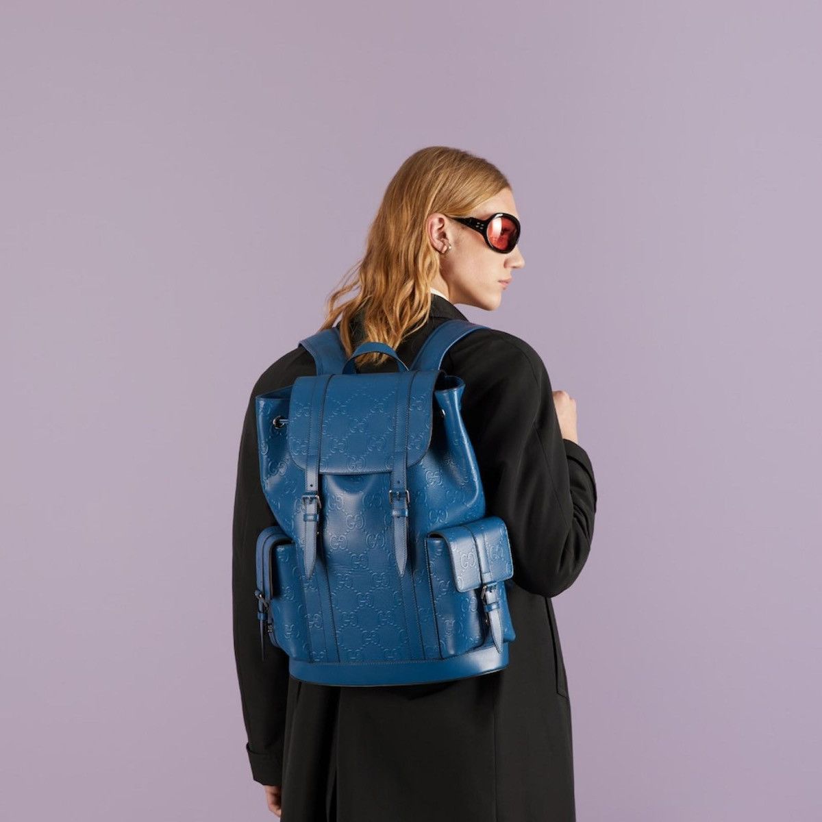 Gucci 💥LIMITED💥Gucci GG Leather Logo Embossed Backpack Size ONE SIZE - 3 Thumbnail