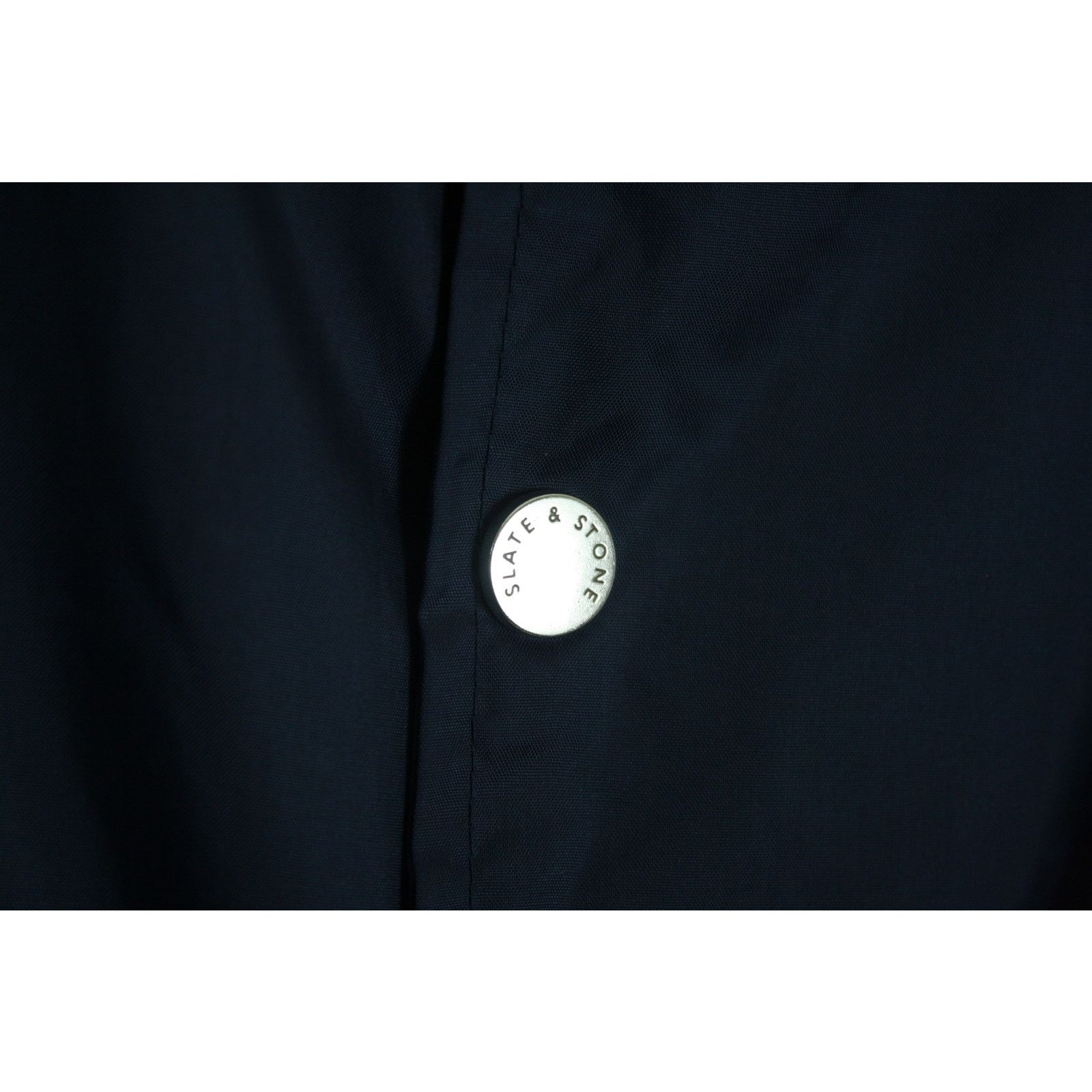 Slate & Stone Slate & Stone Navy Blue Collared Snap Up Windbreaker Jacket Size US S / EU 44-46 / 1 - 4 Thumbnail