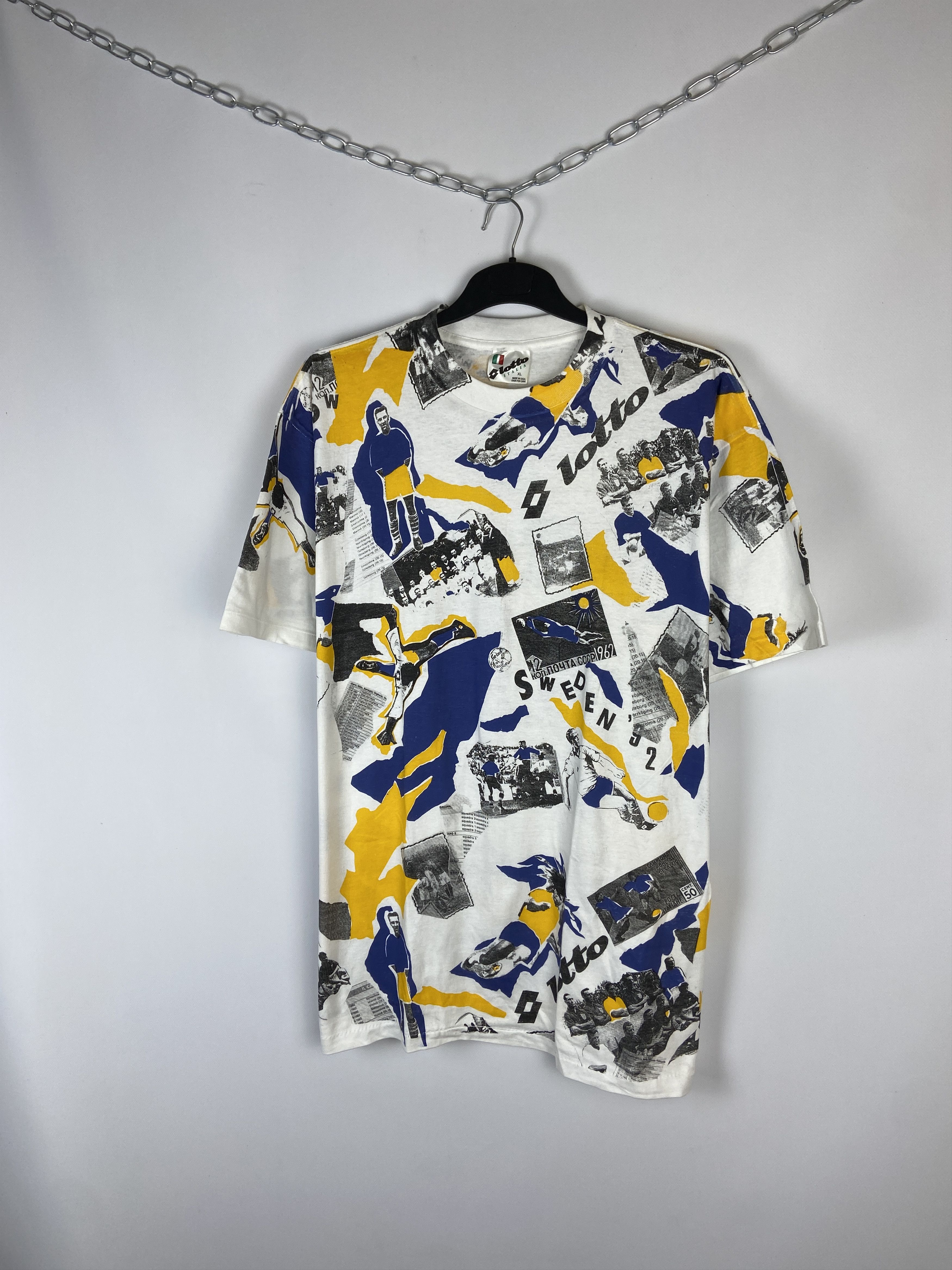 Lotto Sport Vintage Lotto Sweden 1992 soccer print tee Size US XL / EU 56 / 4 - 3 Thumbnail