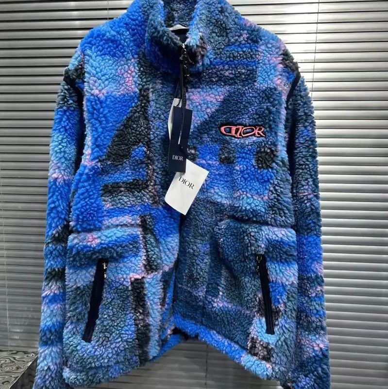 Dior Dior Blue Fleece Jacket for Men 0089 Size US L / EU 52-54 / 3 - 1 Thumbnail
