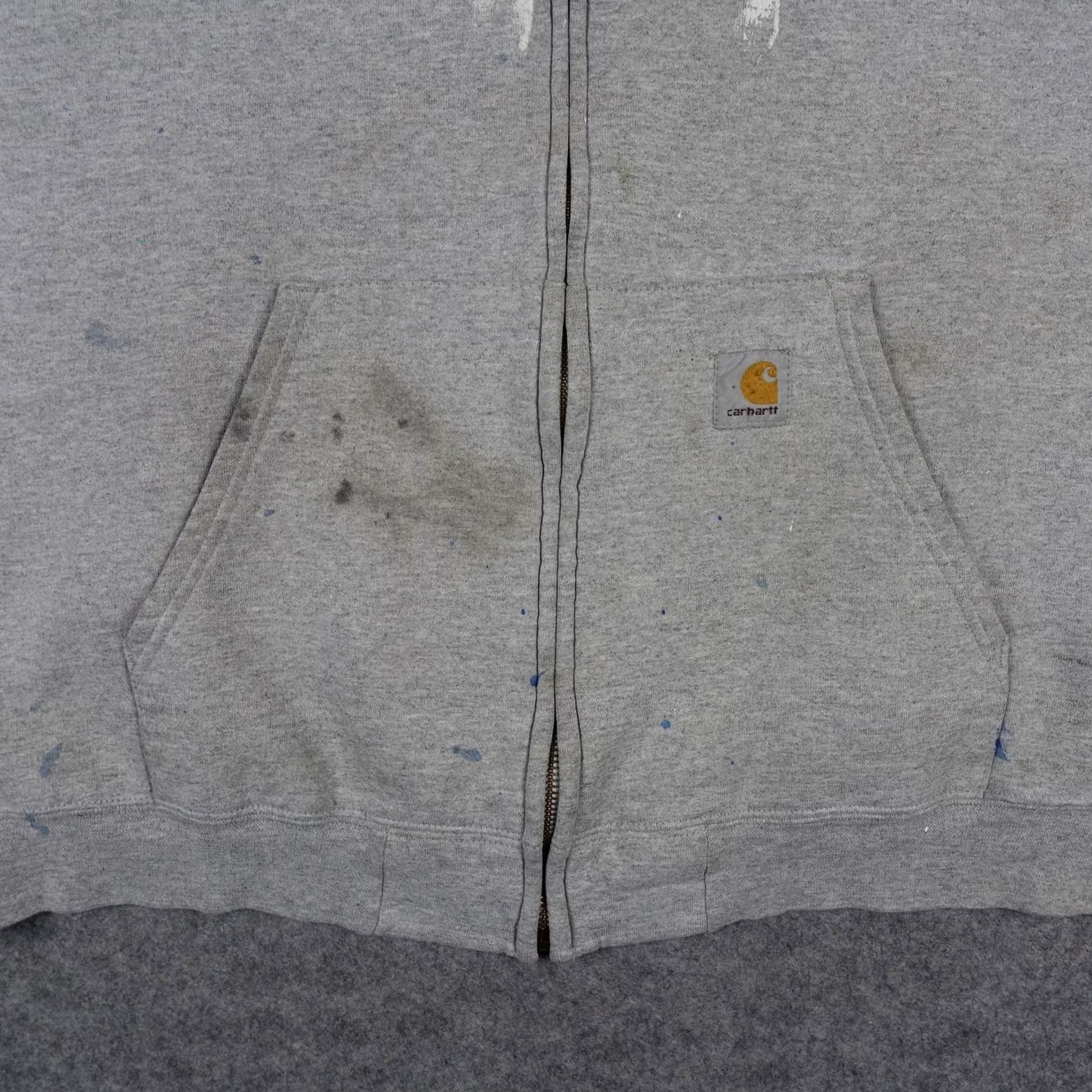 Carhartt Carhartt Hoodie Mens XLT Gray Full Zip Work Sweatshirt Pockets Logo VT Size US XL / EU 56 / 4 - 5 Thumbnail