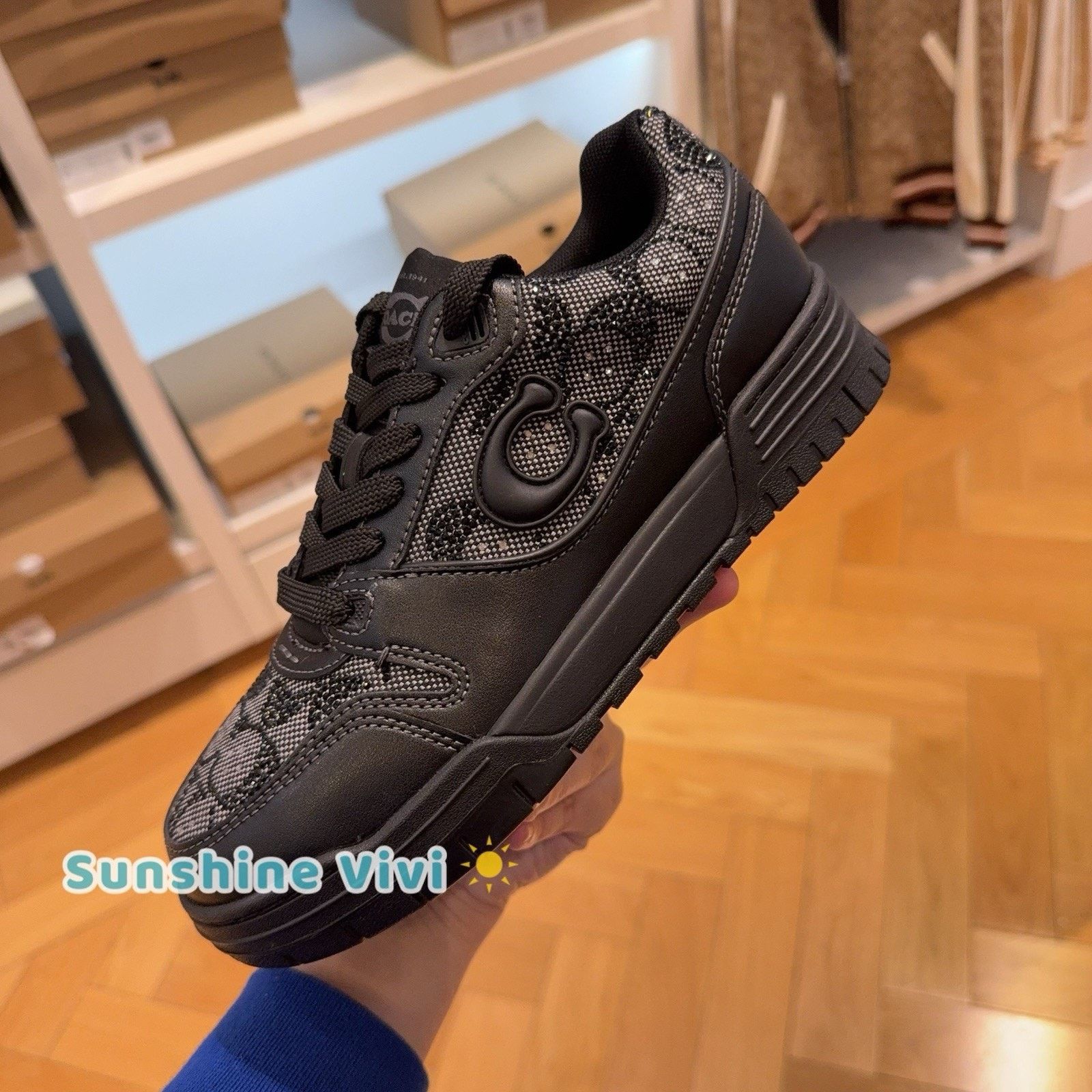 Coach NEW Limited Coach Woman Soho Sneaker Crystal CDE26 Black us6 Size US 6 / IT 36 - 1 Thumbnail