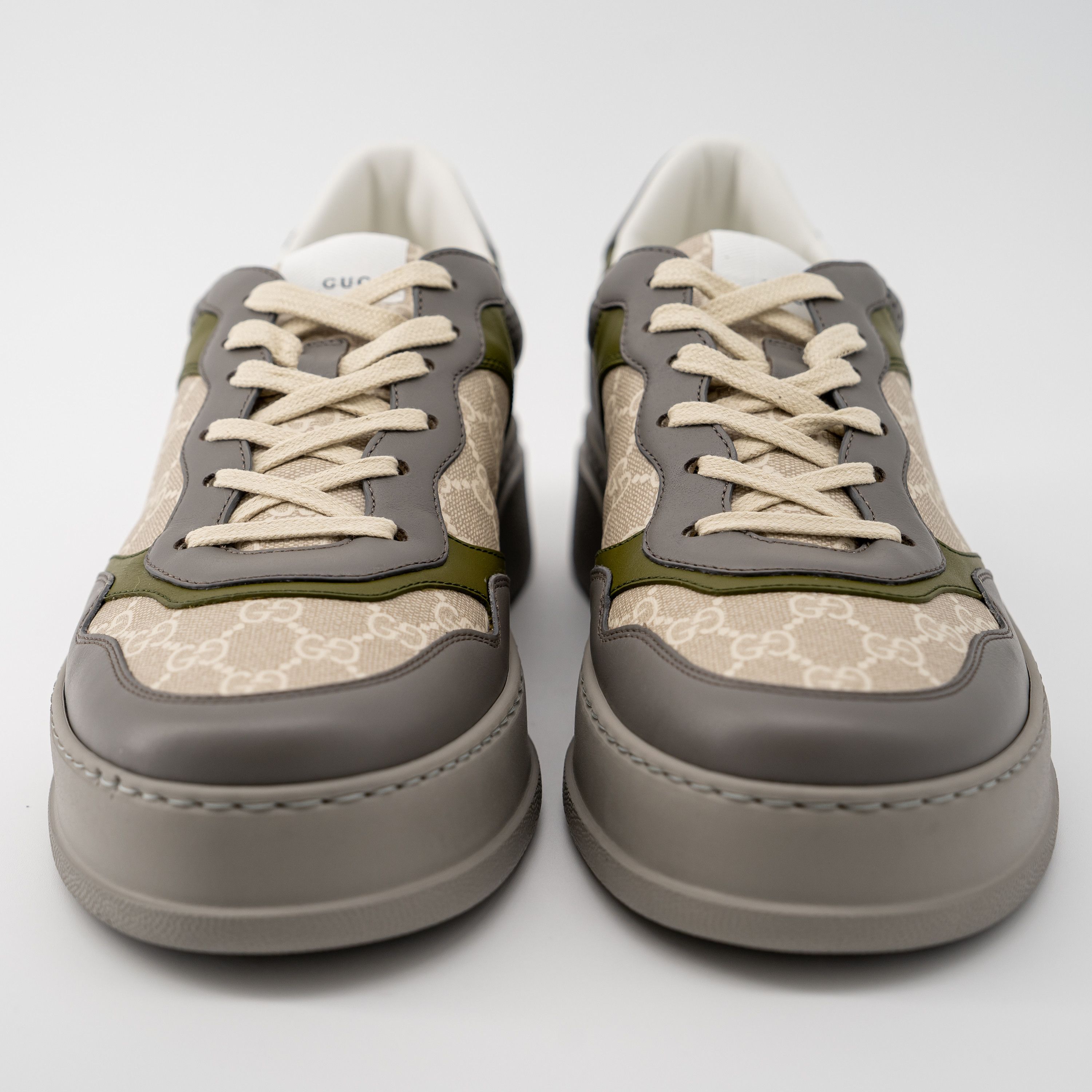 Gucci 12.5G 13 US Gucci GG Chunky Sneakers Beige Grey GG Leather Size US 13 / EU 46 - 2 Thumbnail