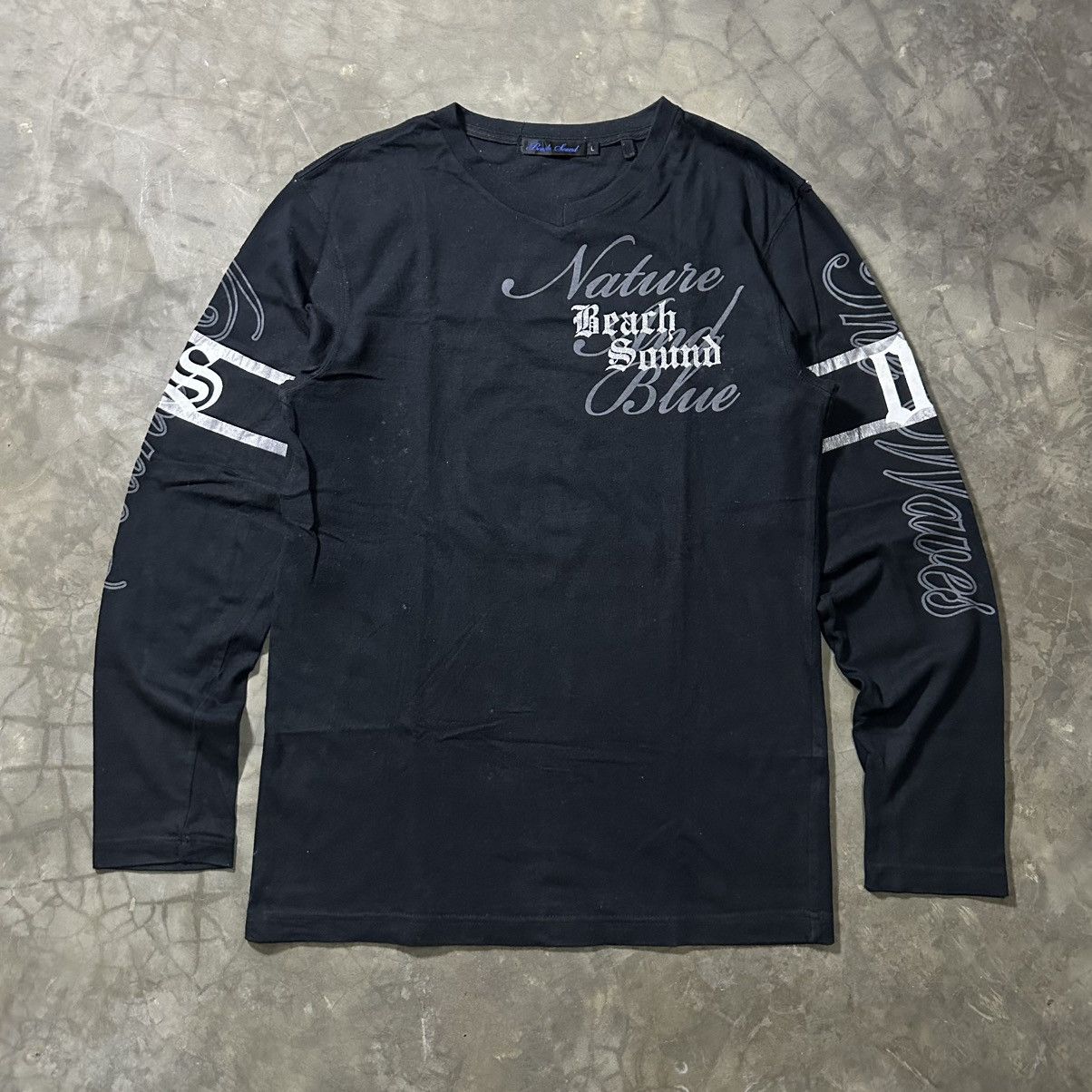 Japanese Brand JAPANESE Y2K GOTHIC POEM LONGSLEEVE BEACH SOUND Size US L / EU 52-54 / 3 - 1 Thumbnail