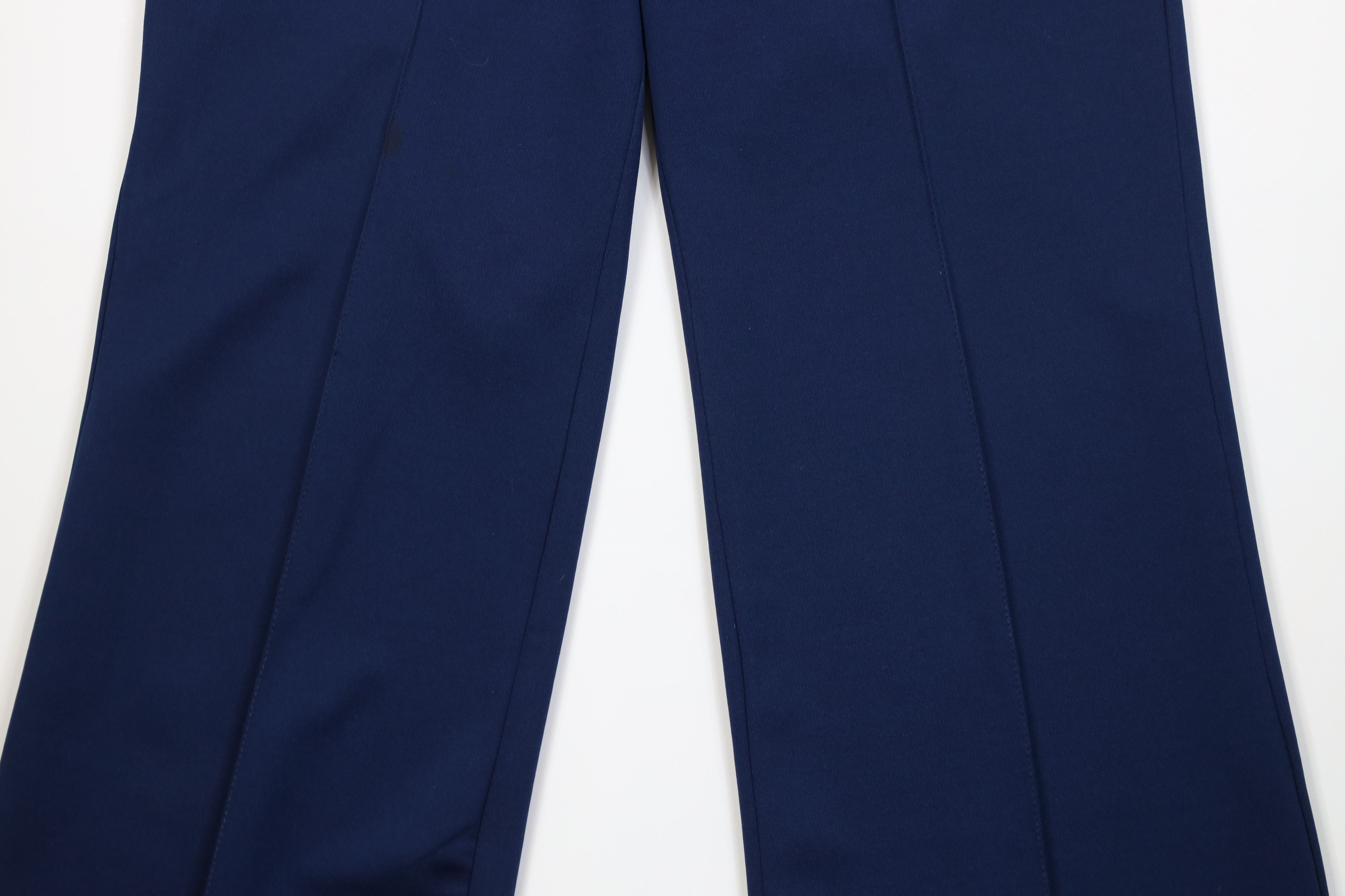 Vintage Vintage 70s Streetwear Knit Bell Bottoms Pants Navy Blue USA Size 38" / US 16 / IT 52 - 3 Thumbnail