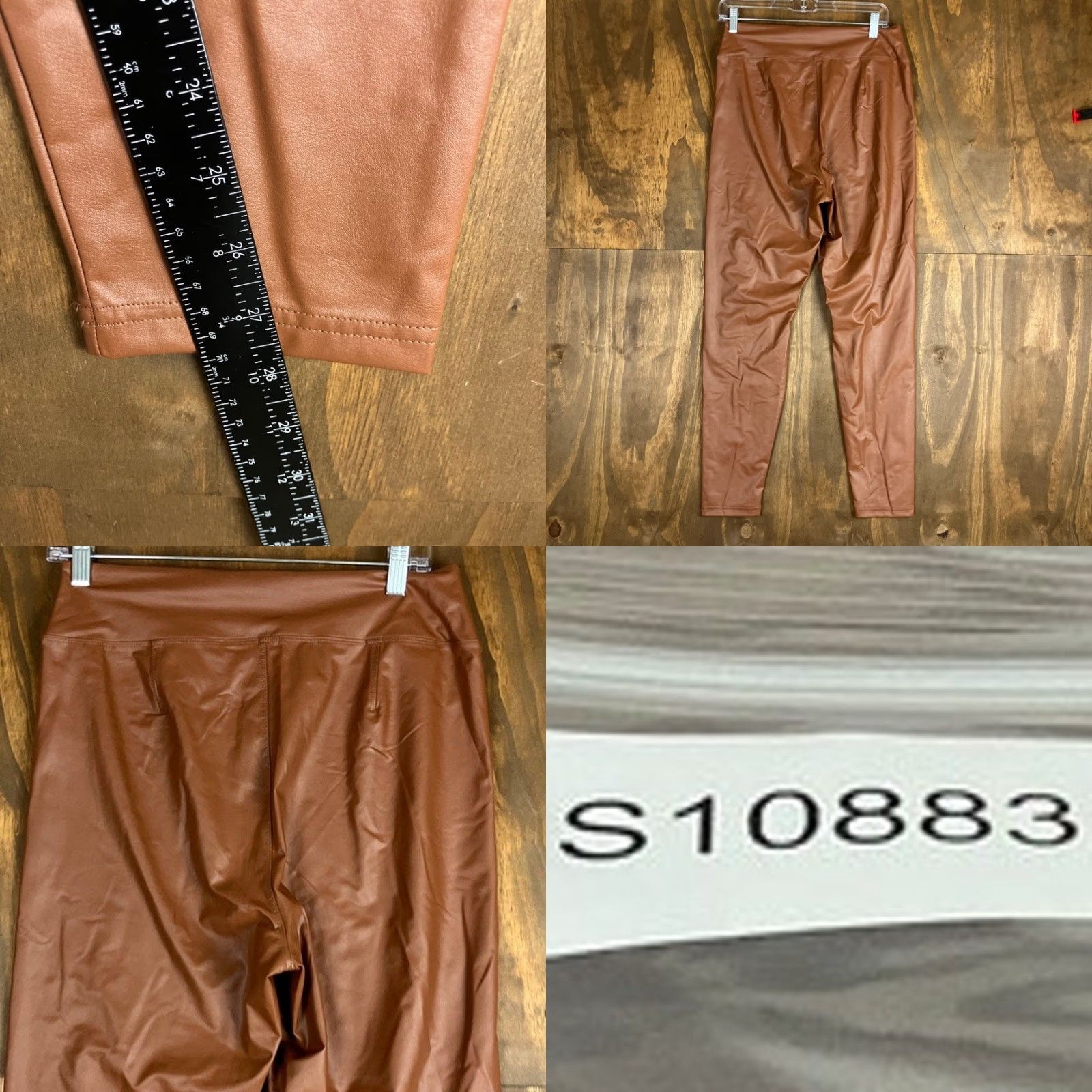 Vintage OFFLINE By Aerie Womens Pants Brown High Rise Faux Leather Leggings XL Size 40" / US 18 - 8 Thumbnail