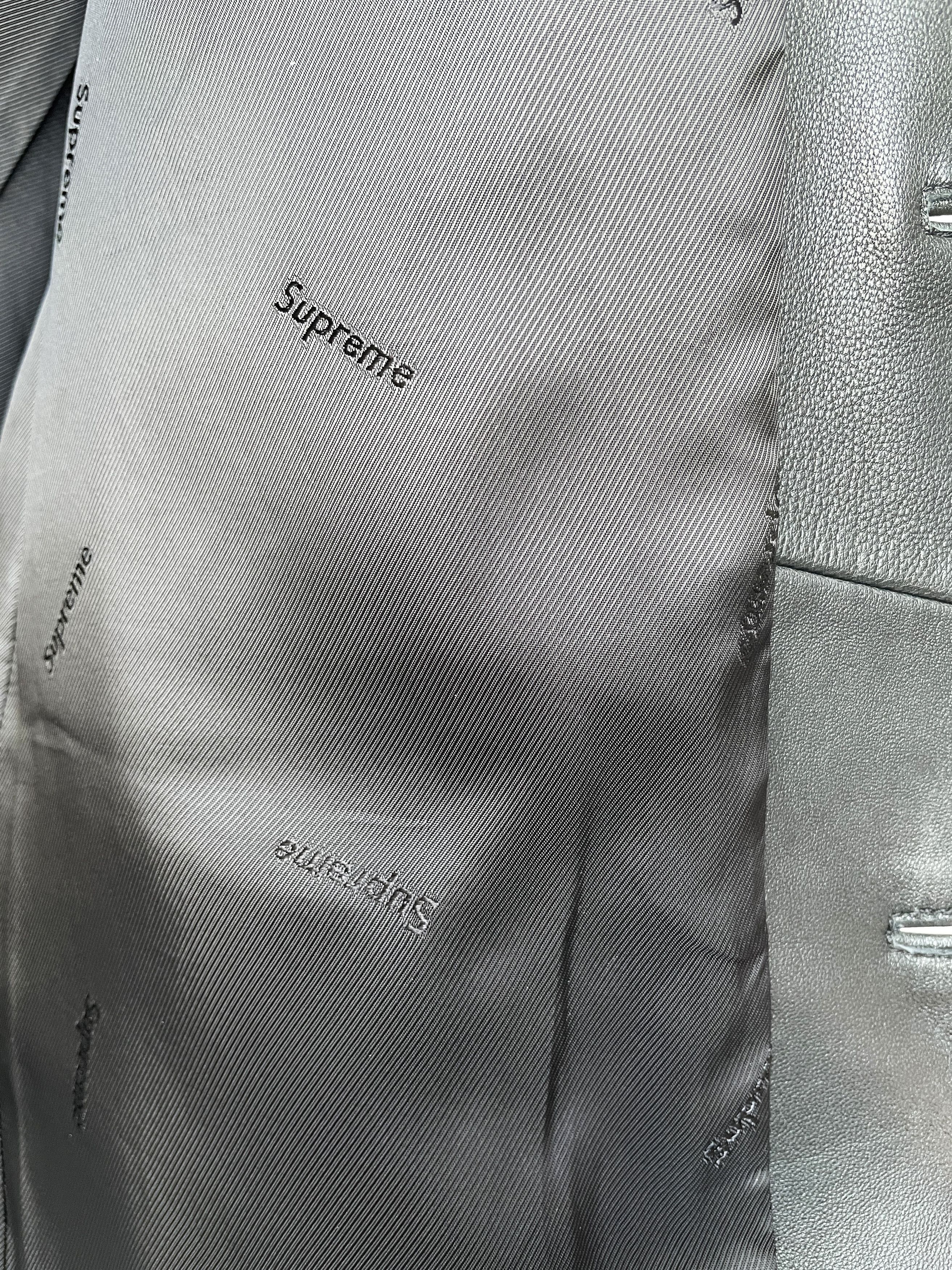 Supreme SS19 leather blazer jacket Size 40R - 3 Thumbnail