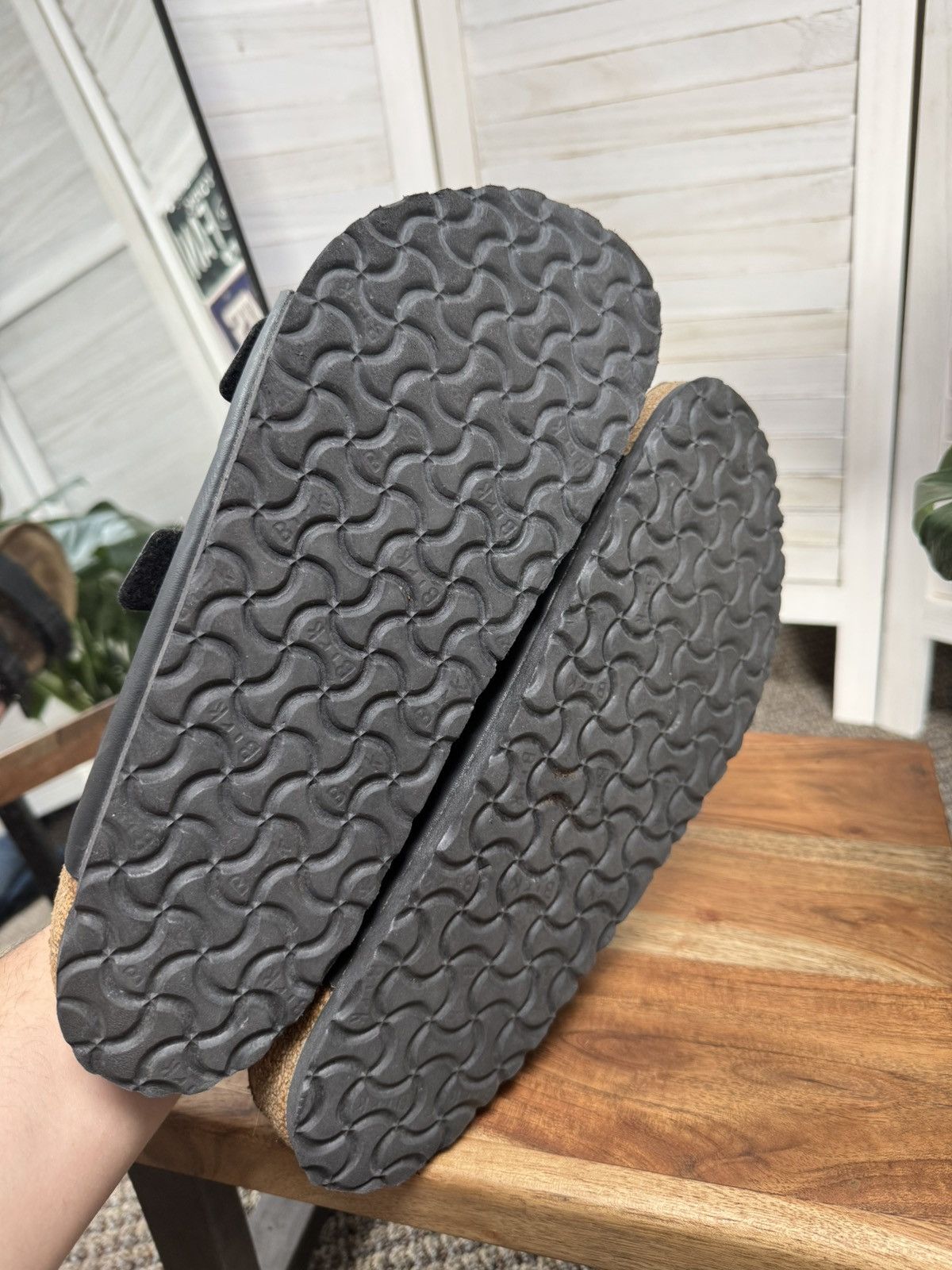 Birkenstock Men’s Leather Sandals Birkenstock Arizona Black Size:12 Size US 12 / EU 45 - 16 Thumbnail