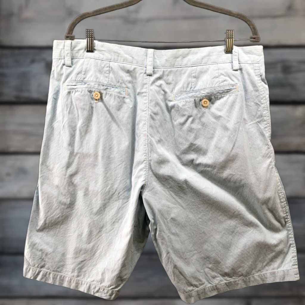Banana Republic Banana Republic Lightweight Chino Short Mens 36 Blue White Stripe Resort Casual Slim Fit? Size US 36 / EU 52 - 1 Thumbnail