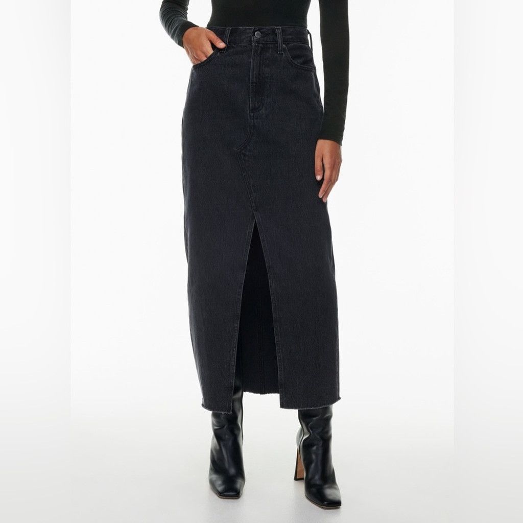 Other Denim Forum The '90s Vintage Maxi Jean Skirt Size 24 Size 24" / US 00 / IT 34 - 1 Thumbnail