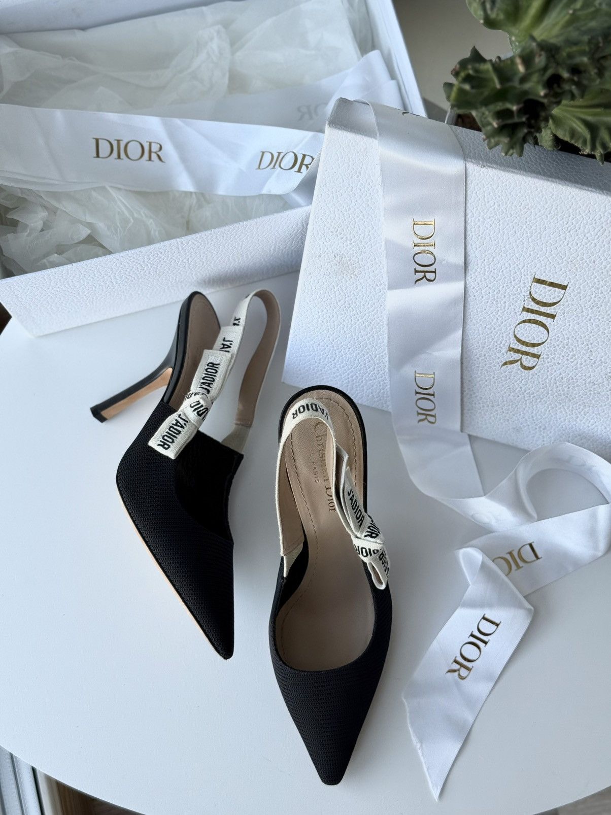 Dior Women's J'Adior Slingback Pumps Technical Fabric 100 Size US 9 / IT 39 - 10 Thumbnail