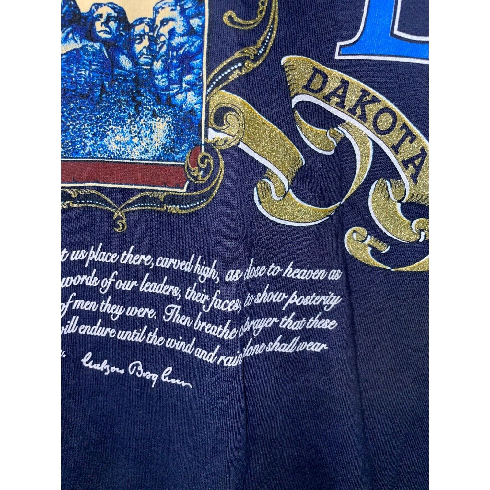 Fruit Of The Loom Vintage Mount Rushmore Shirt SD South Dakota President Tee L Size US L / EU 52-54 / 3 - 7 Thumbnail