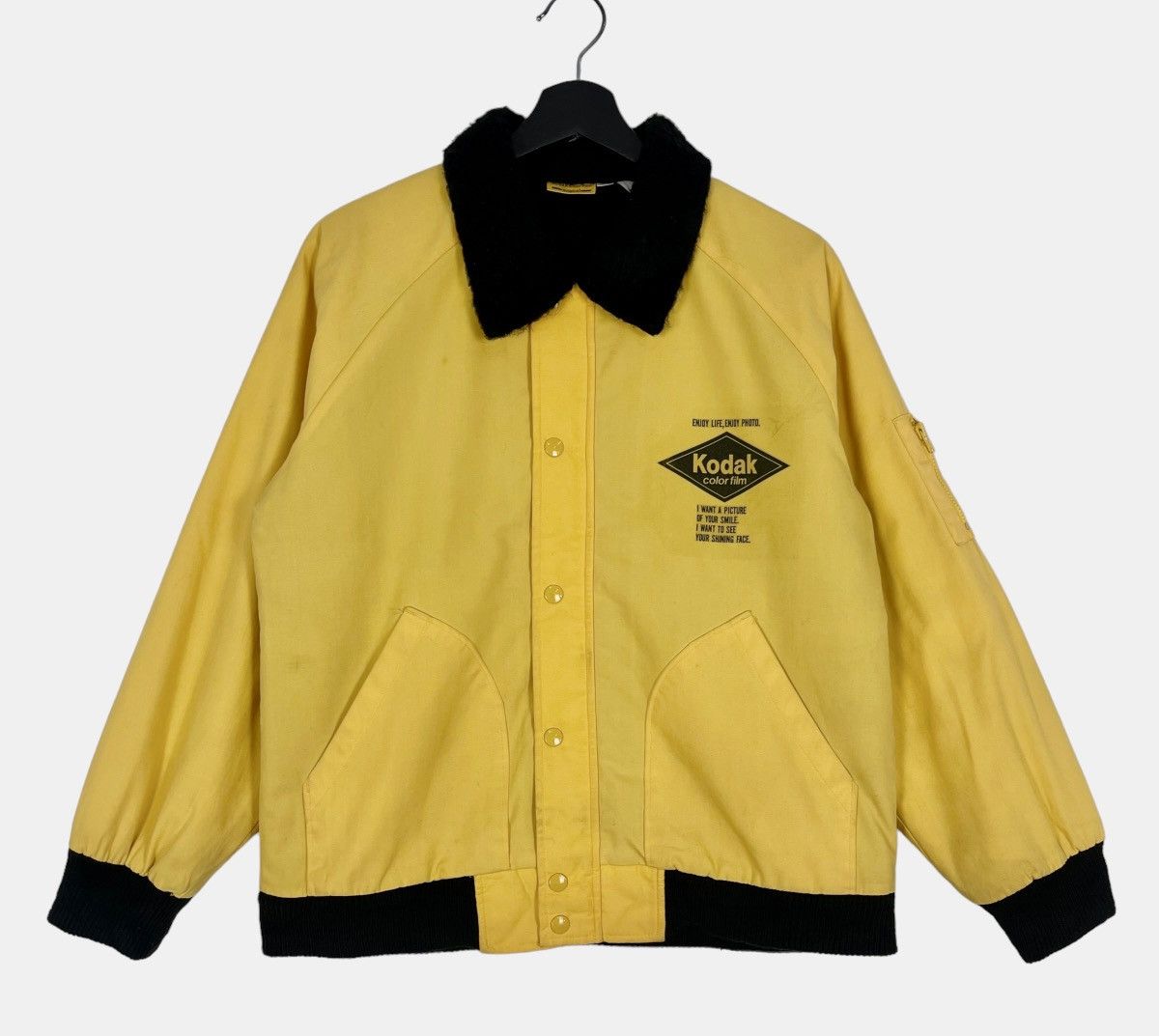 image of 90's Vintage Kodak Color Film Promo Jacket in Black/Yellow, Men's (Size Medium)
