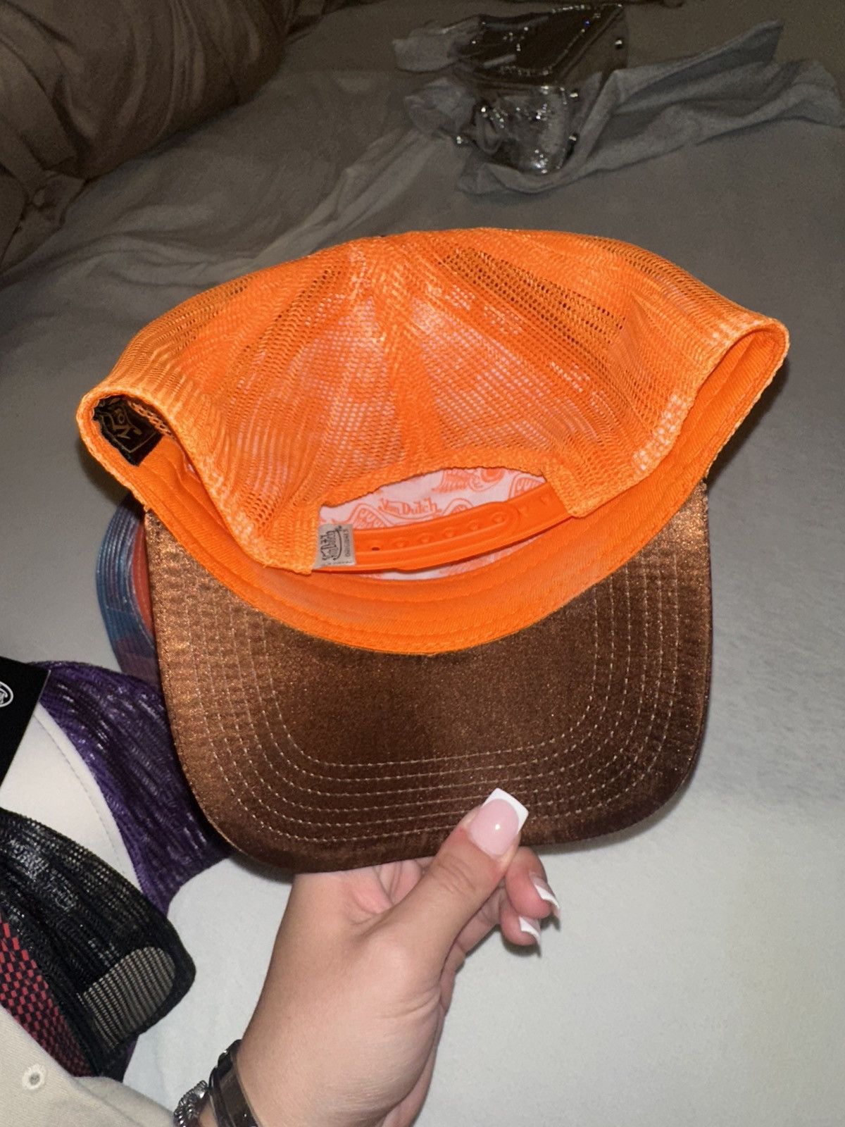Von Dutch Von Dutch Trucker Hat Brown/Orange Size ONE SIZE - 2 Thumbnail