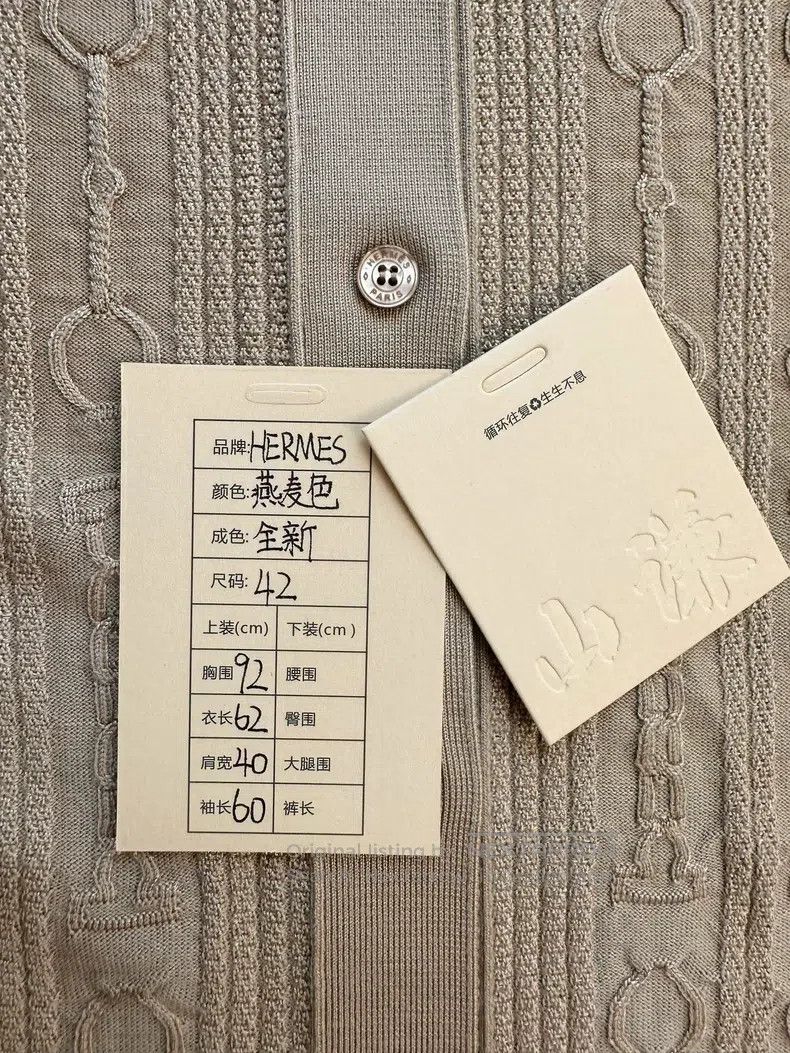Hermes Hermes Autumn and Winter Women's Shirt Wool Knit Cardigan Size S / US 4 / IT 40 - 8 Thumbnail