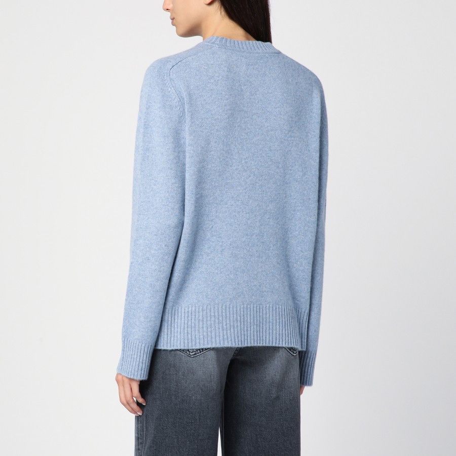 Loulou de Saison o1d2blof0824 Melange Cashmere Jumper in Blue Size XS / US 0-2 / IT 36-38 - 3 Thumbnail