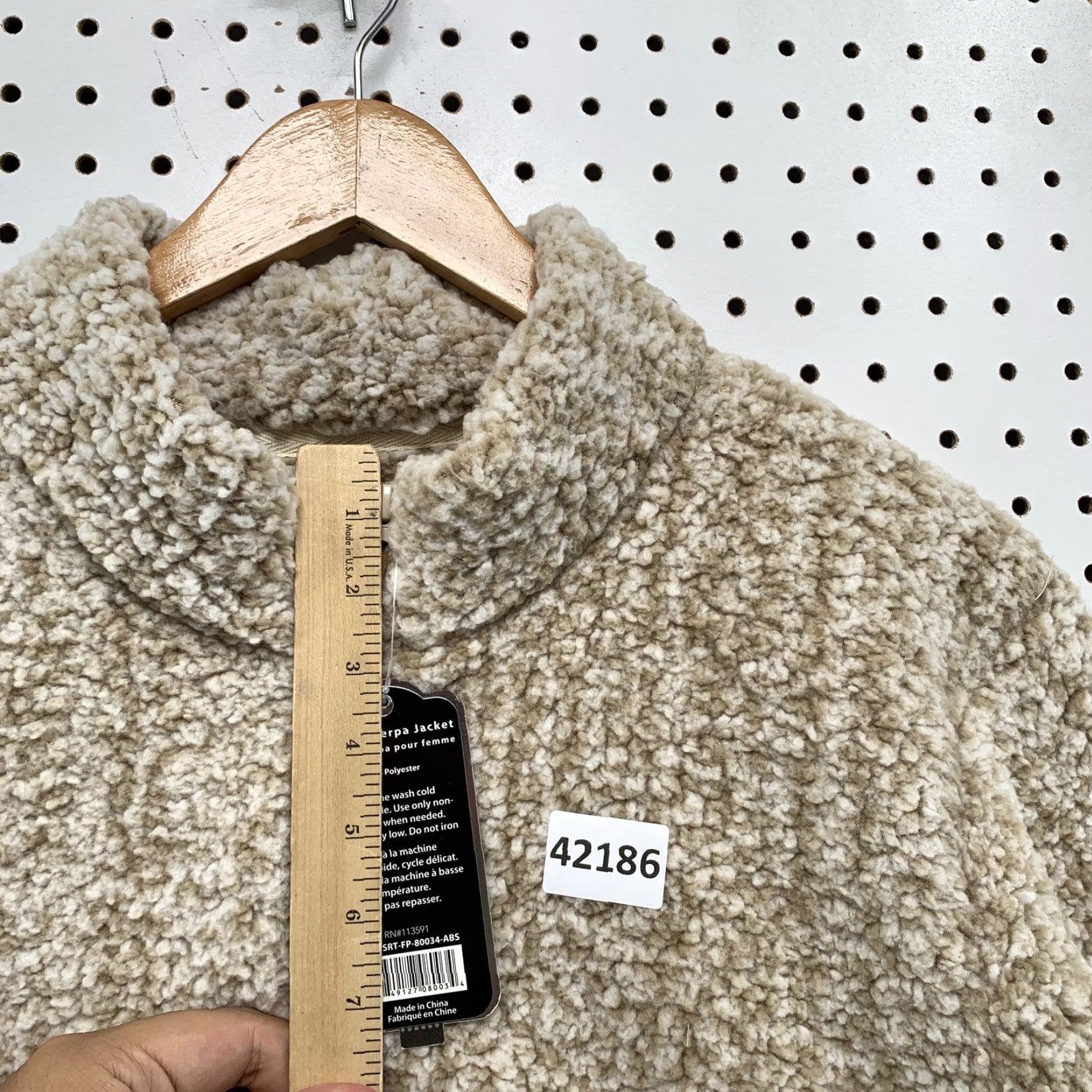 Vintage VINTAGE Jackson Hole Outerwear Womens Sweater Medium Beige Textured Fleece Size L / US 10 / IT 46 - 7 Thumbnail