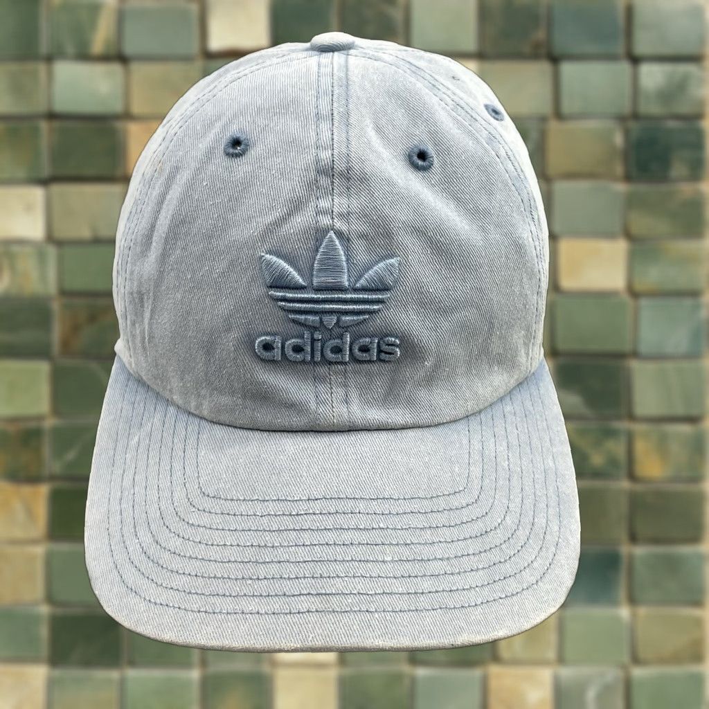 Adidas Adidas Hat Cap Unisex Denim Strapback Running Tennis 90s DAD Sportswear Academia Shirt Size ONE SIZE - 1 Thumbnail