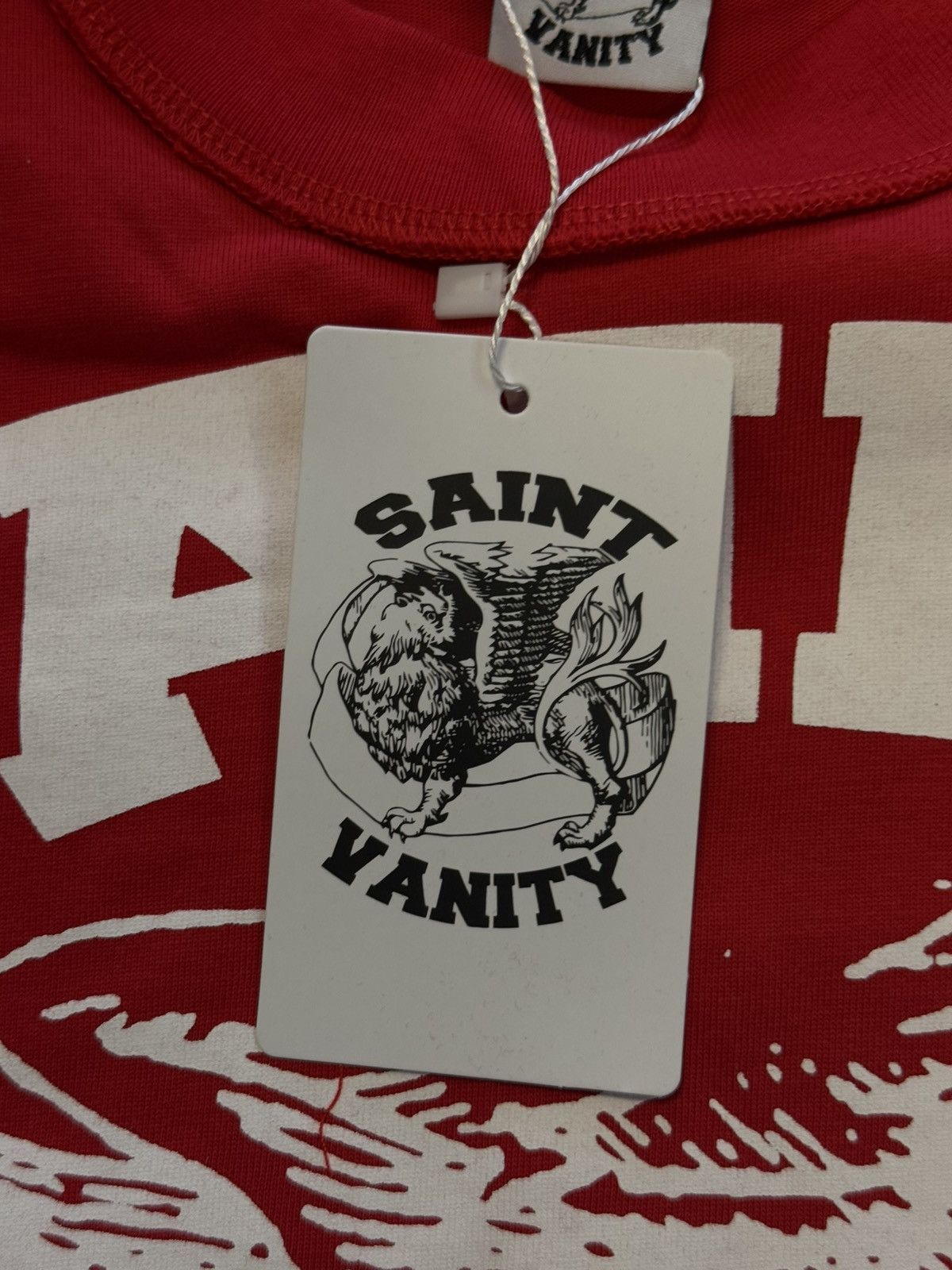 Saint Vanity Saint Vanity Red White Tee Shirt Size Small (NEW) Size US S / EU 44-46 / 1 - 6 Thumbnail