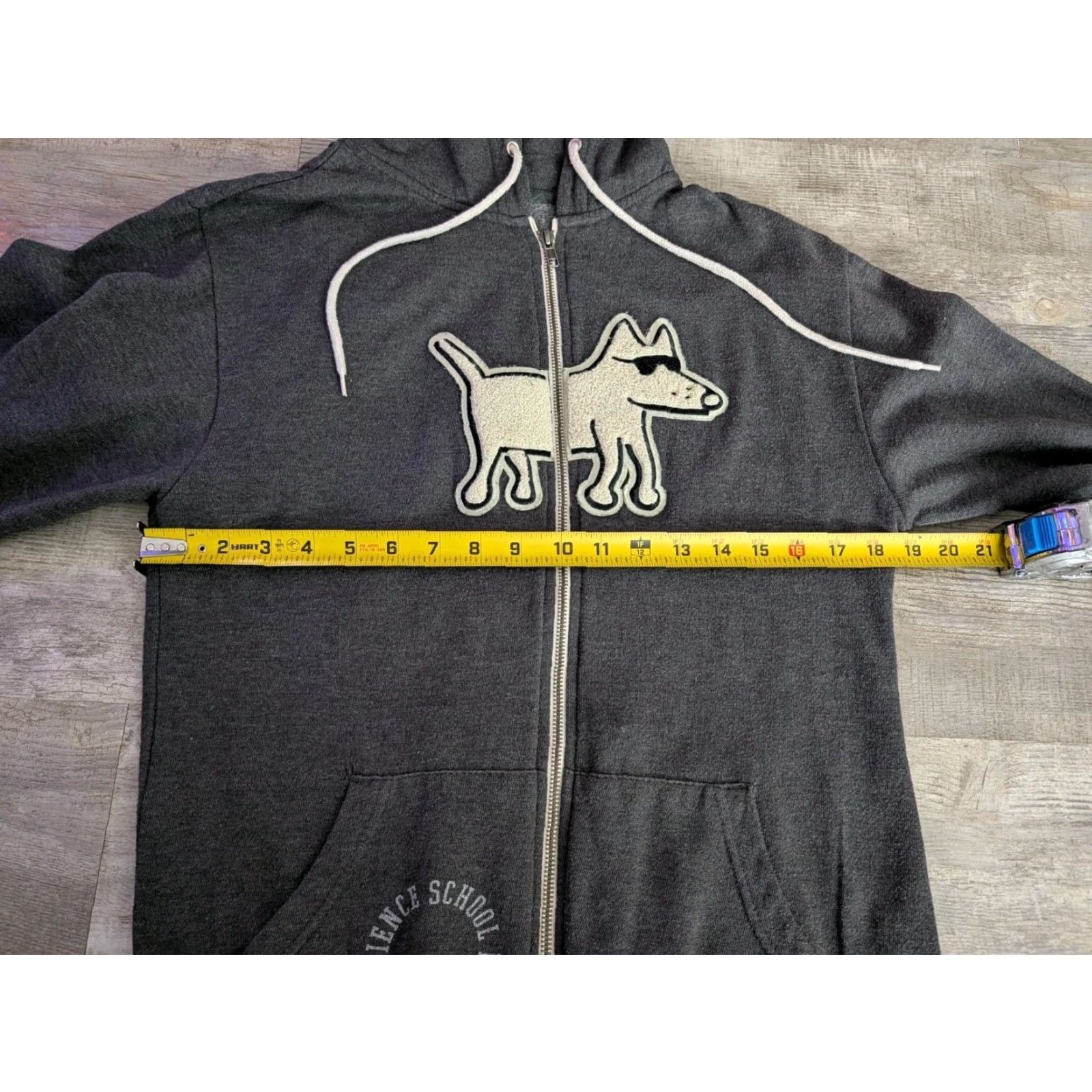 Vintage VINTAGE Teddy the Dog Zip Hoodie Split Applique Sweatshirt Obedience School Dropout Sz S Size S / US 4 / IT 40 - 7 Thumbnail