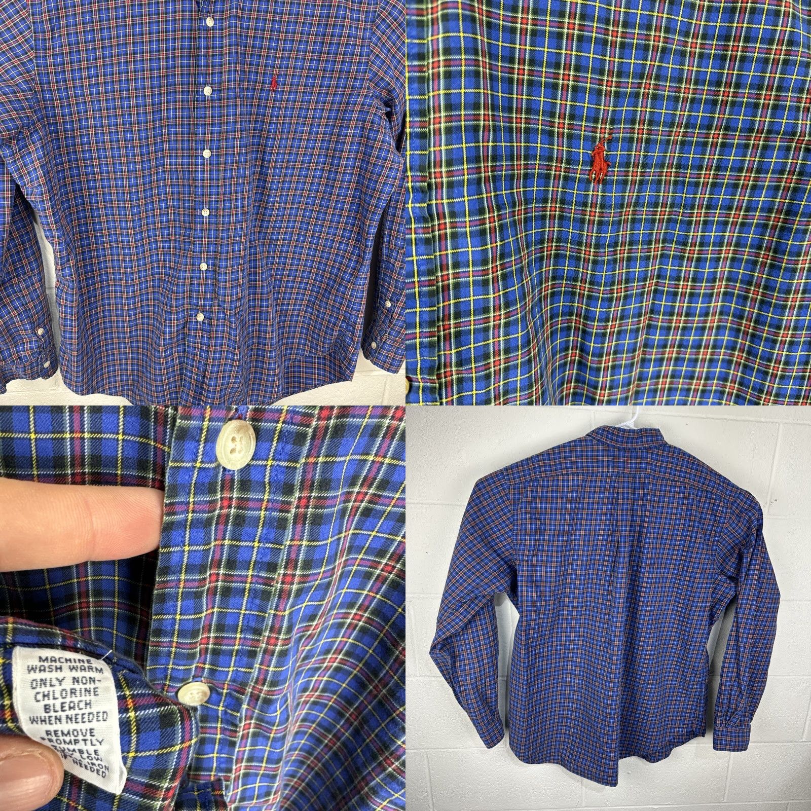 Polo Ralph Lauren VINTAGE Polo Ralph Lauren Mens Classic Fit Shirt XL Plaid Long Sleeve Button-Down Collar Logo Embroidered Size US XL / EU 56 / 4 - 8 Thumbnail