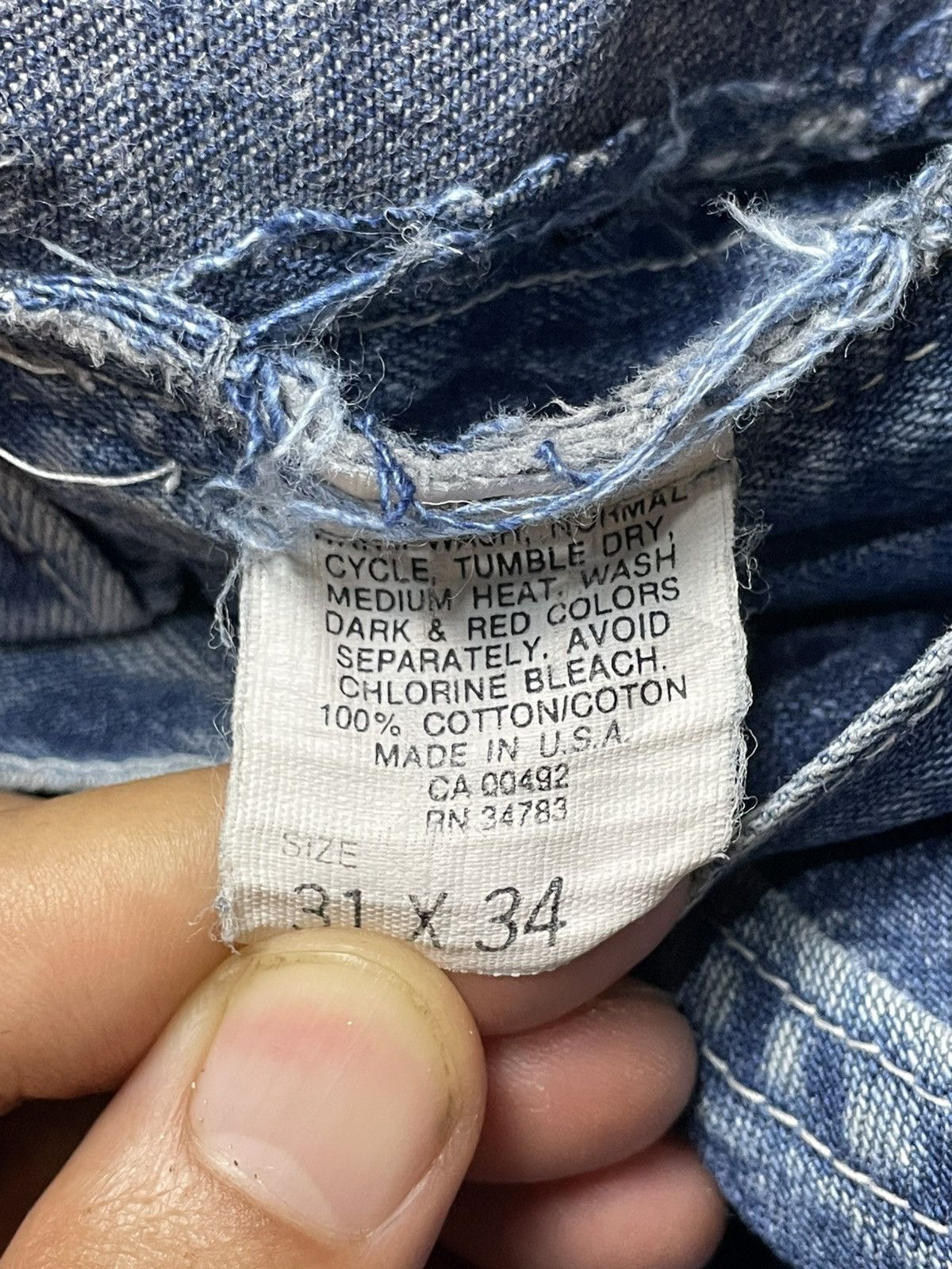 Lee × Vintage Vintage LEE Straight Cut Jeans Pants (92) Size US 30 / EU 46 - 9 Thumbnail