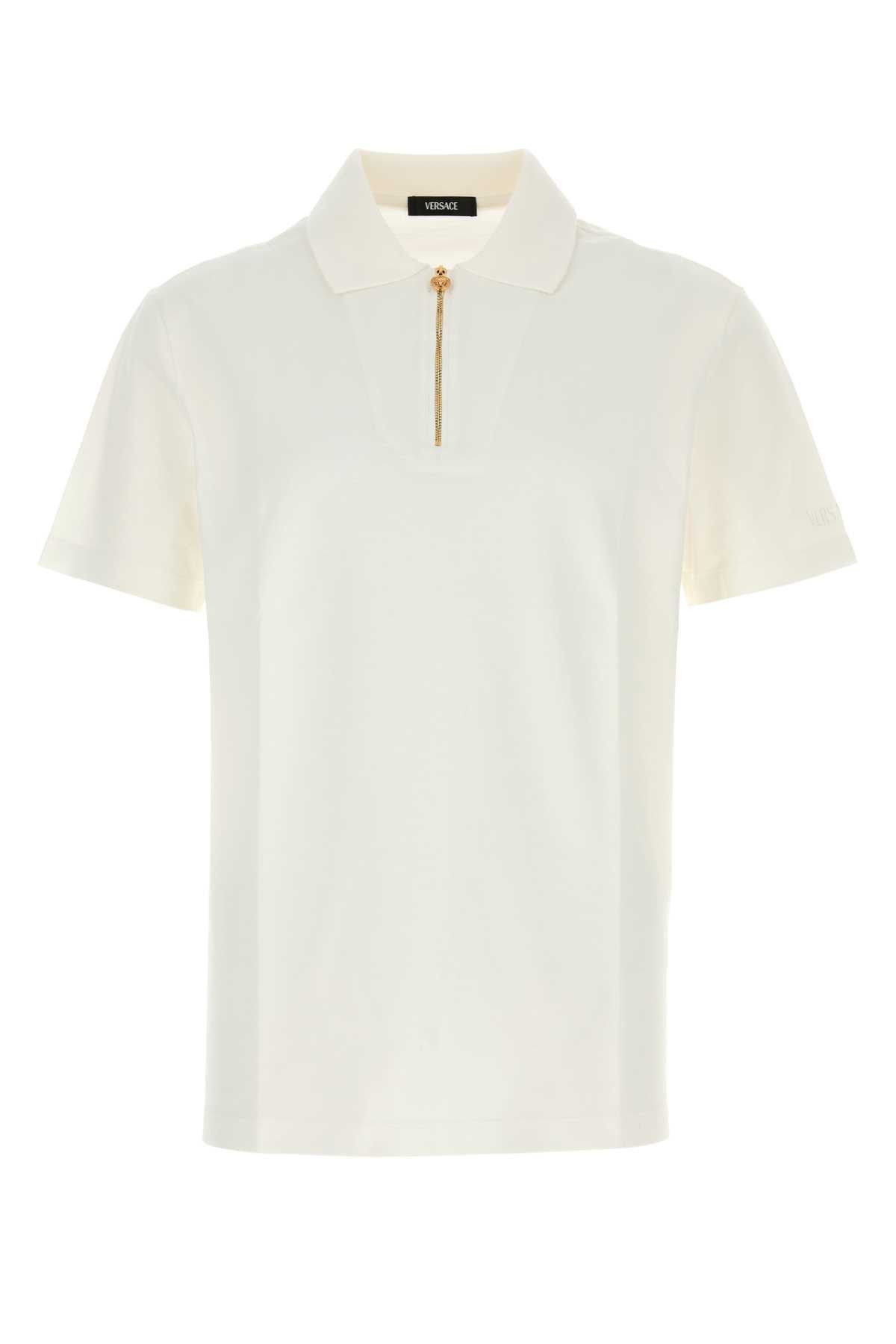 White Piquet Polo Shirt