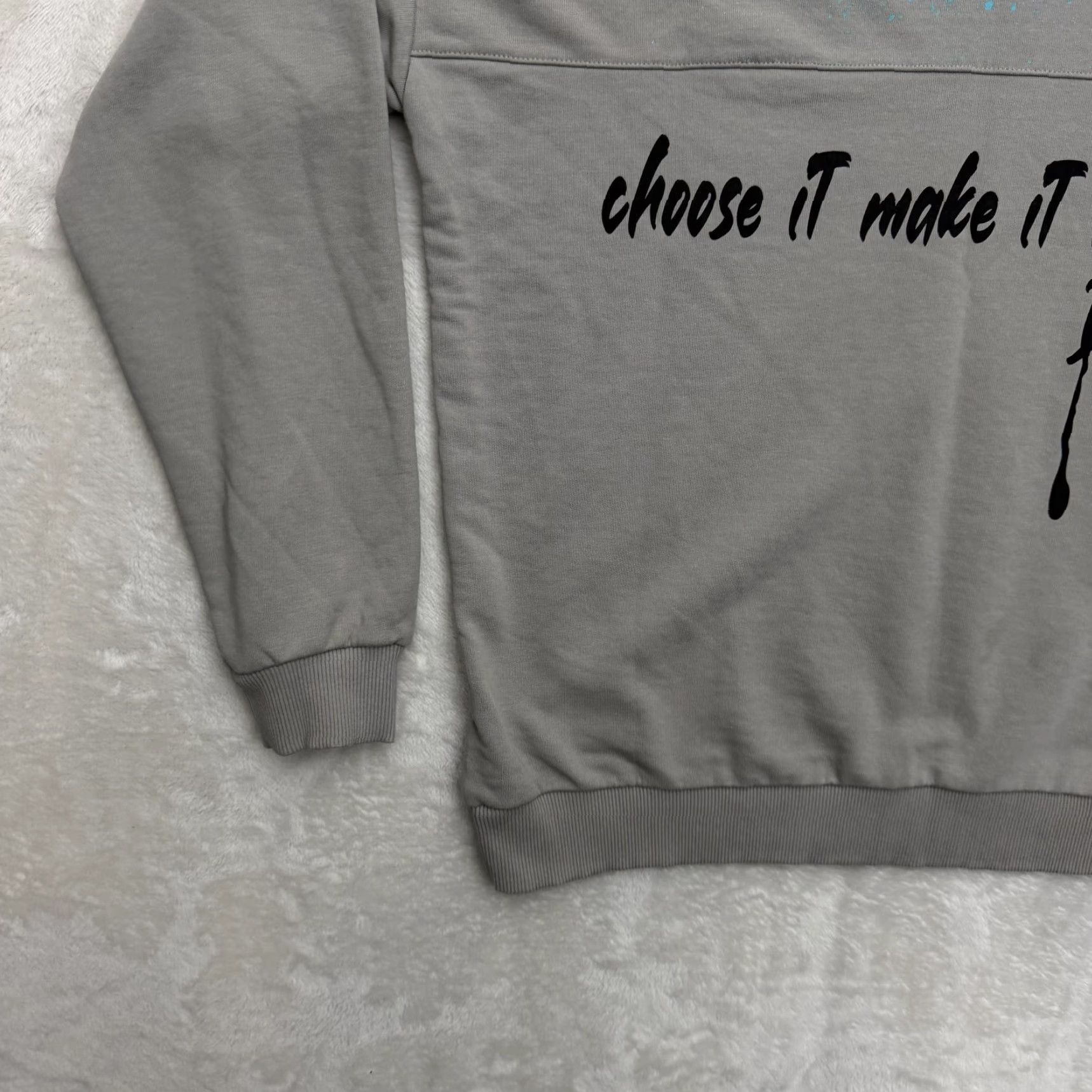 Vintage BREEZY Sweatshirt Mens L Gray Graphic Print Pullover Quote Crew Neck Relaxed Fit All Seasons Size US L / EU 52-54 / 3 - 7 Thumbnail