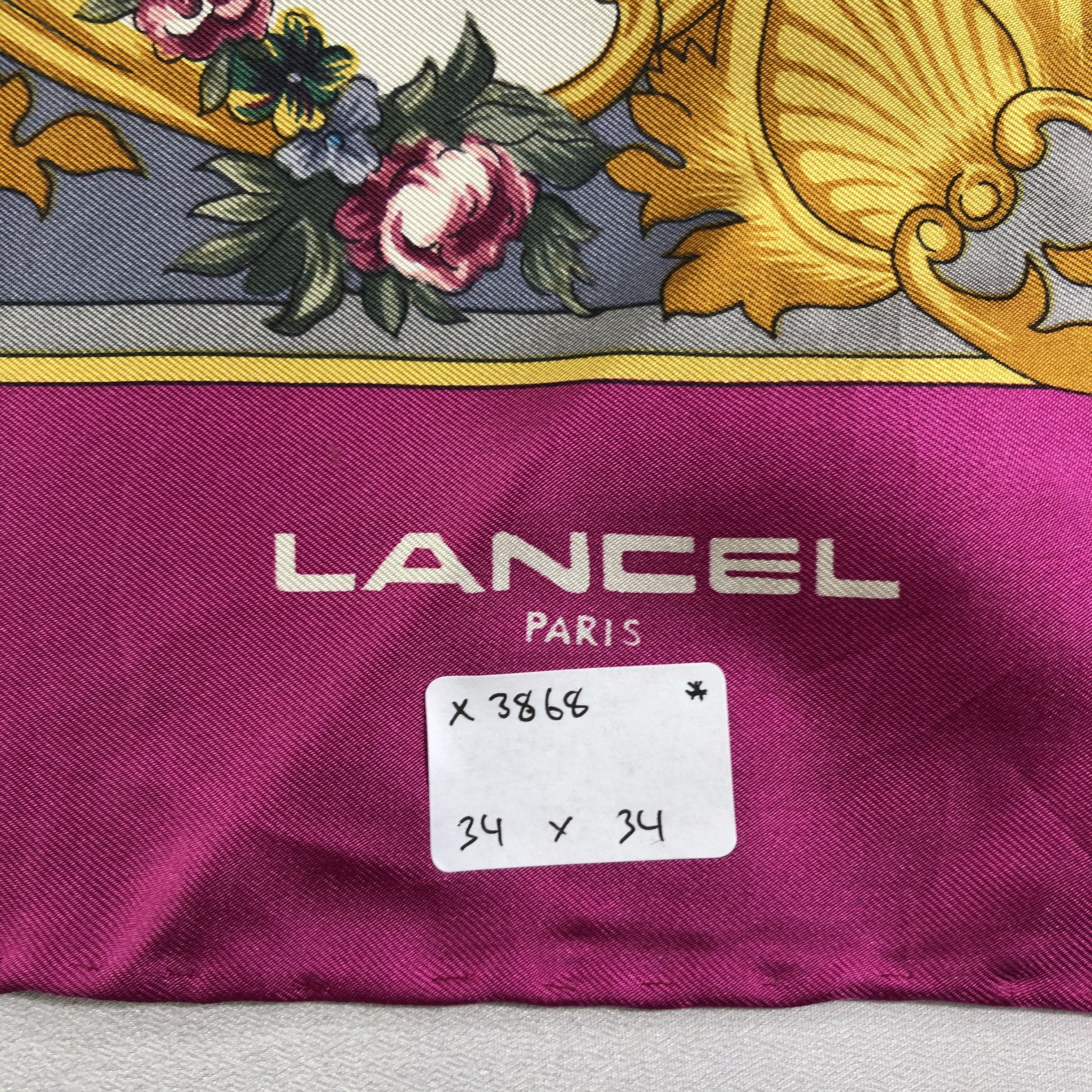 Lancel × Vintage Vintage Lancel Silk Scarf Size ONE SIZE - 5 Thumbnail