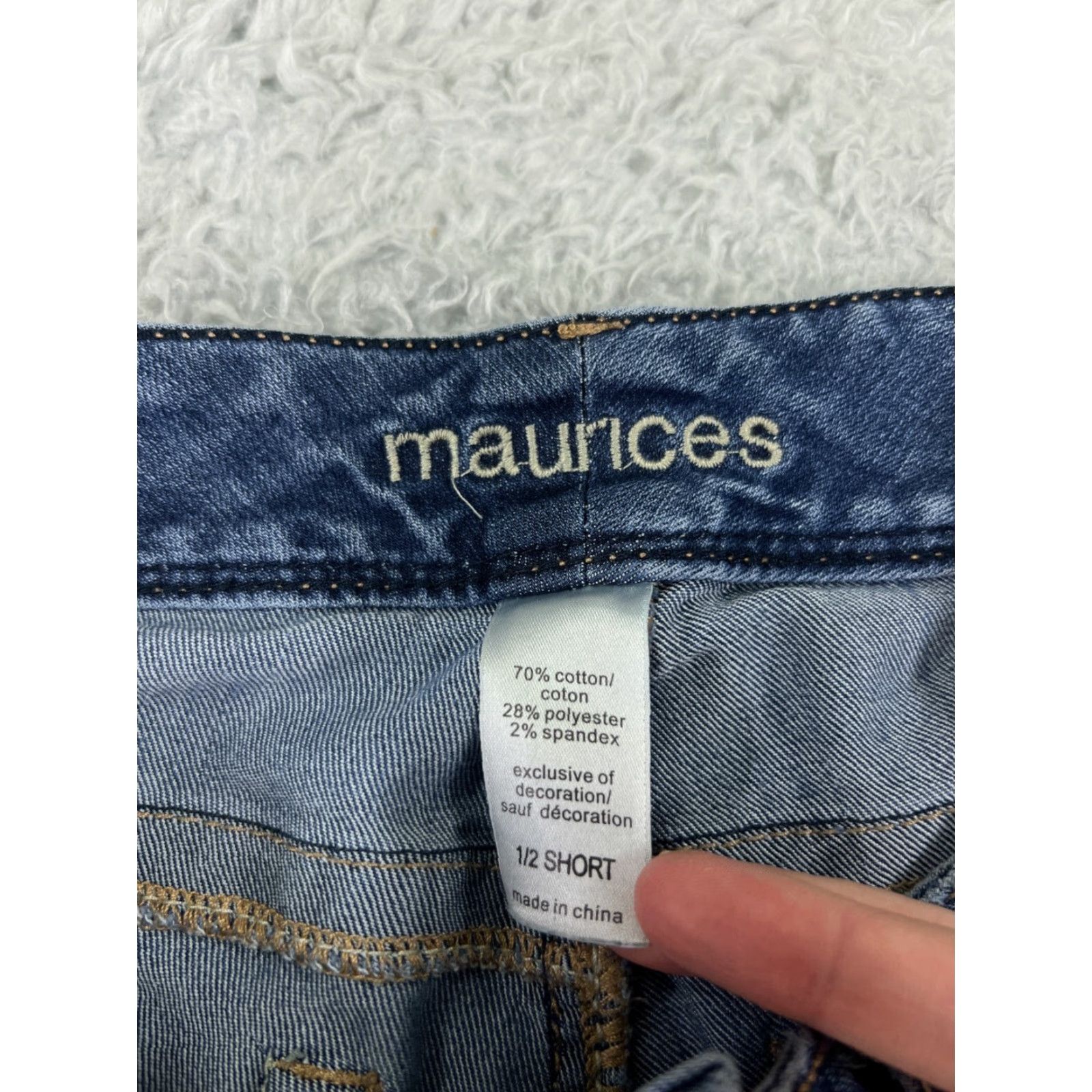 Vintage Maurices Jeans Womens 1 Blue Denim Bootcut Embroidered Cotton Blend Pant Size 25" / US 0 / IT 36 - 3 Thumbnail