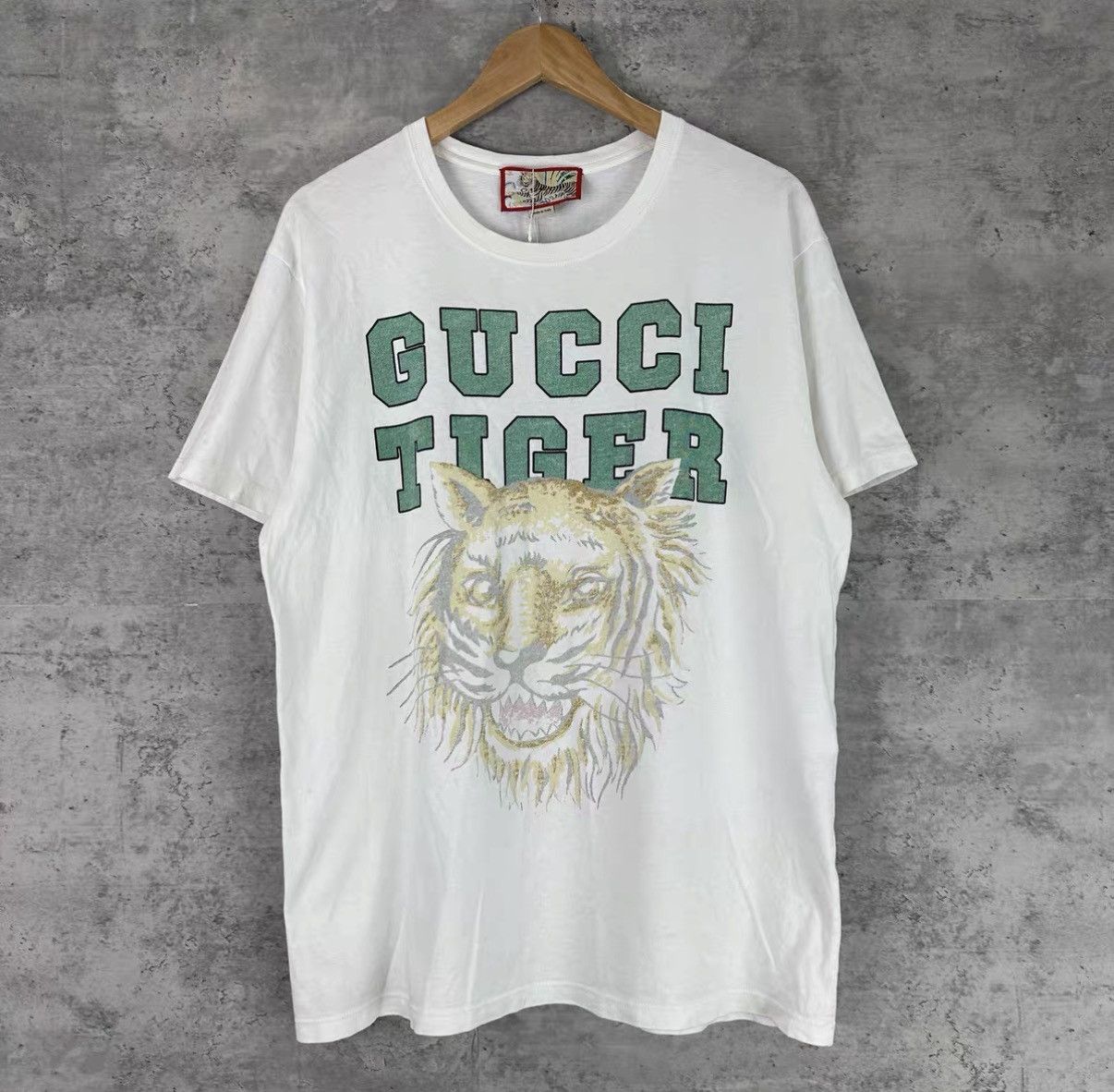 Gucci Gucci Tiger Head Letter Print Short Sleeve J42 Size US M / EU 48-50 / 2 - 1 Thumbnail