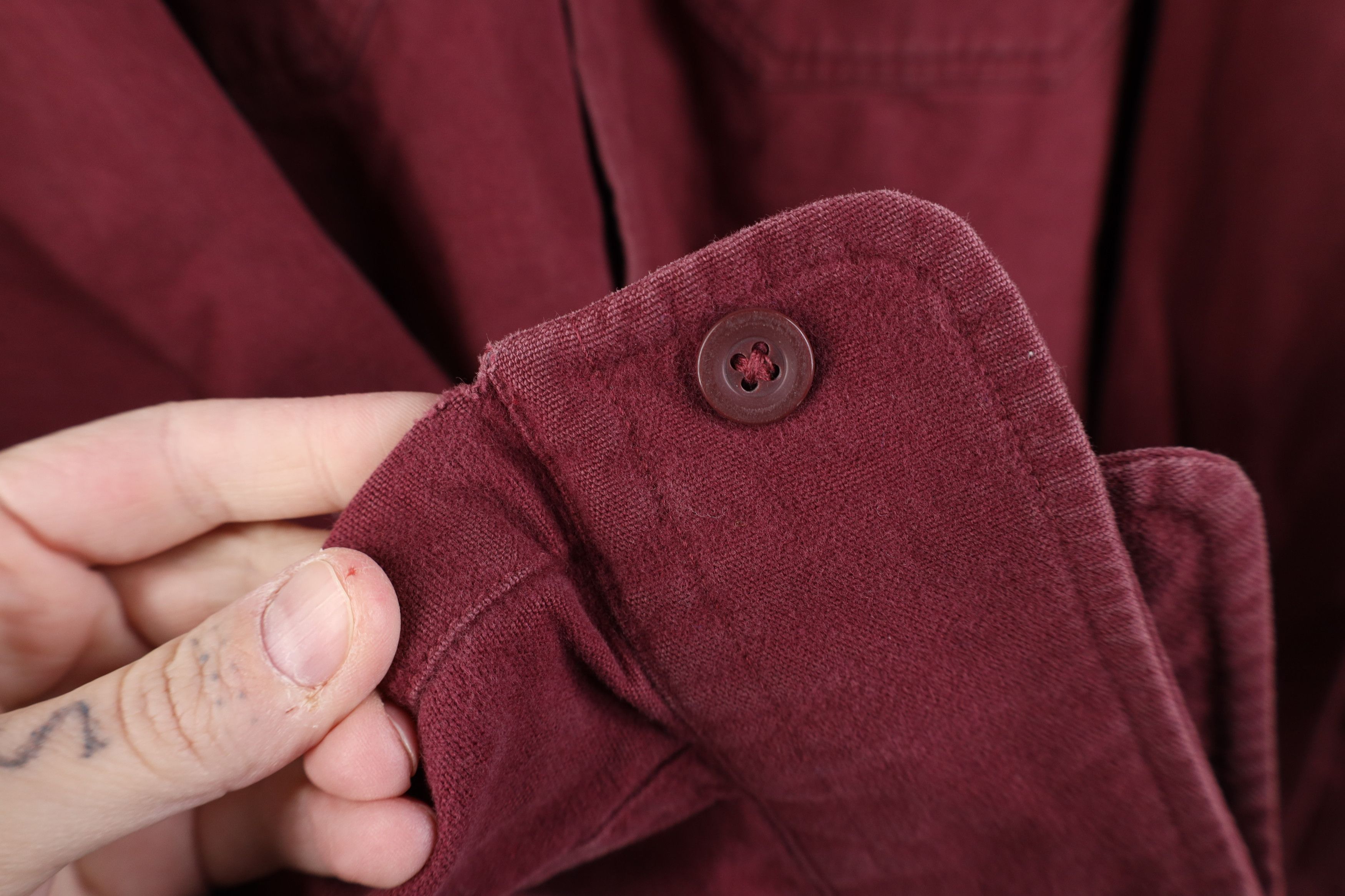 L.L. Bean Vintage LL Bean Chamois Cloth Collared Button Shirt Red Size US L / EU 52-54 / 3 - 6 Thumbnail
