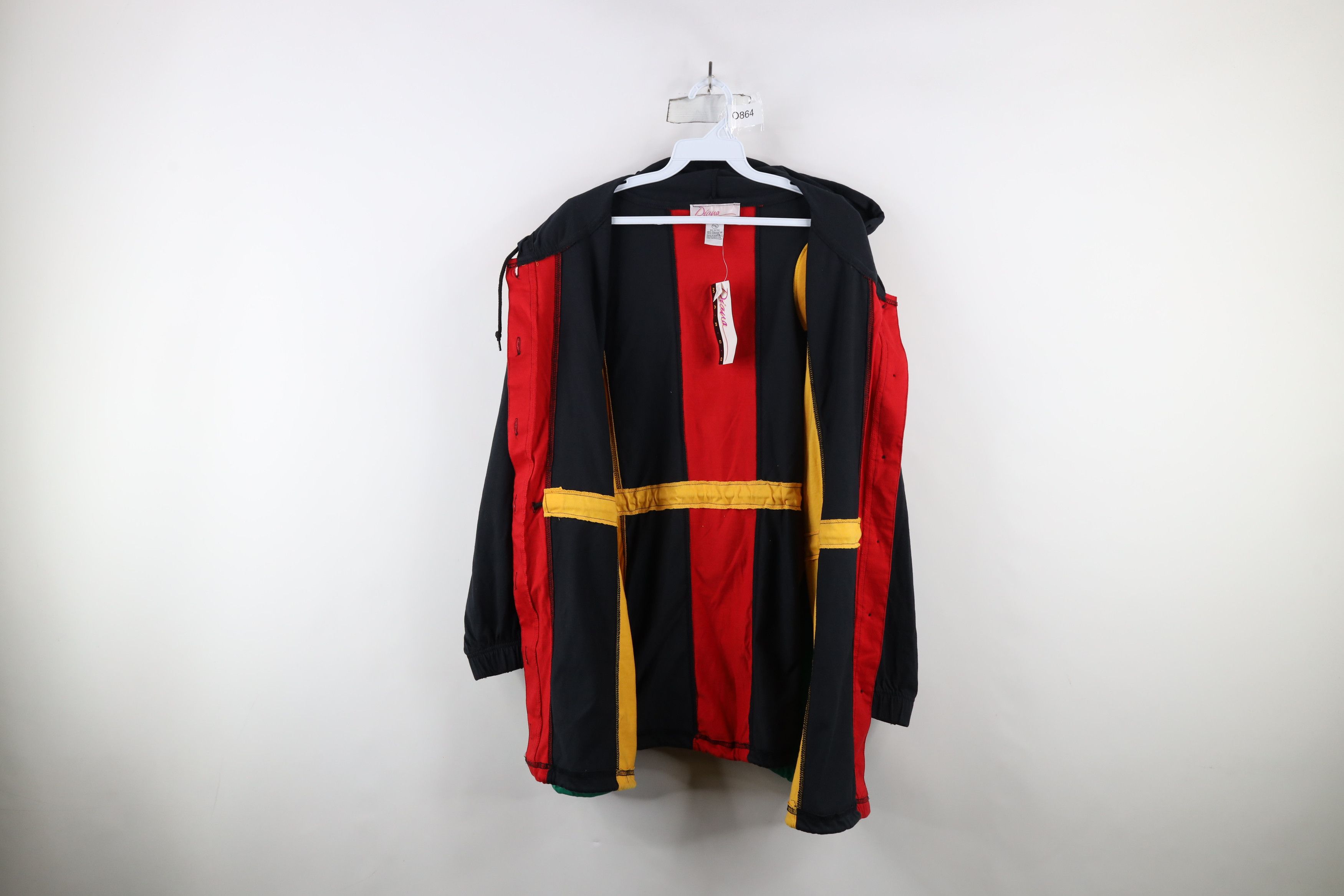 Vintage Deadstock Vintage 90s Streetwear Block Hooded Button Jacket Size 3XL / US 20-22 - 8 Thumbnail
