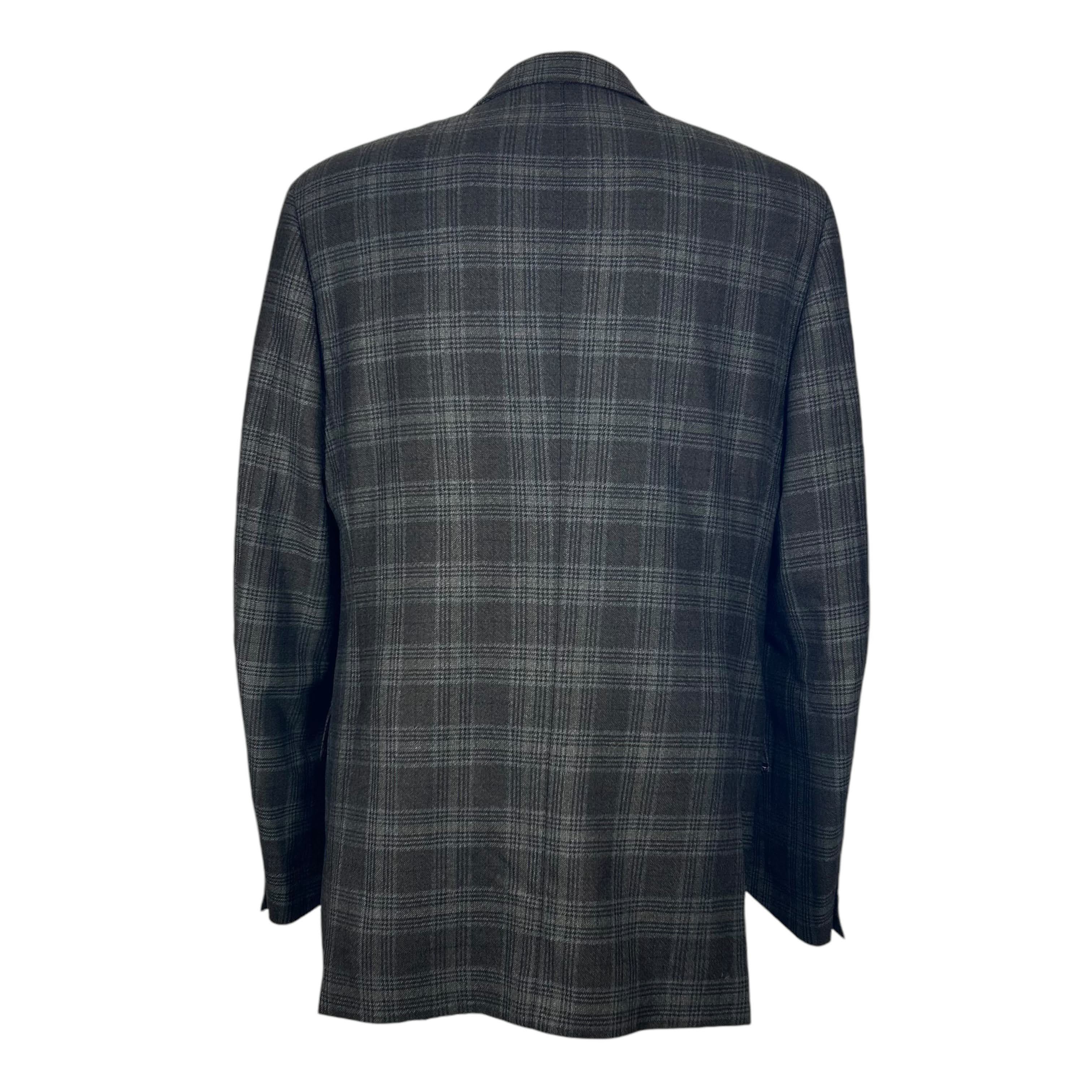 Etro Etro Milano Gray Brown Check Wool Silk Lined Blazer 50L Size 50L - 2 Thumbnail
