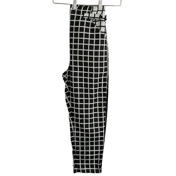 Designer Kaelen NYC Black White Grid Pattern Cropped Pants - 4 Size 27" / US 4 / IT 40 - 7 Thumbnail