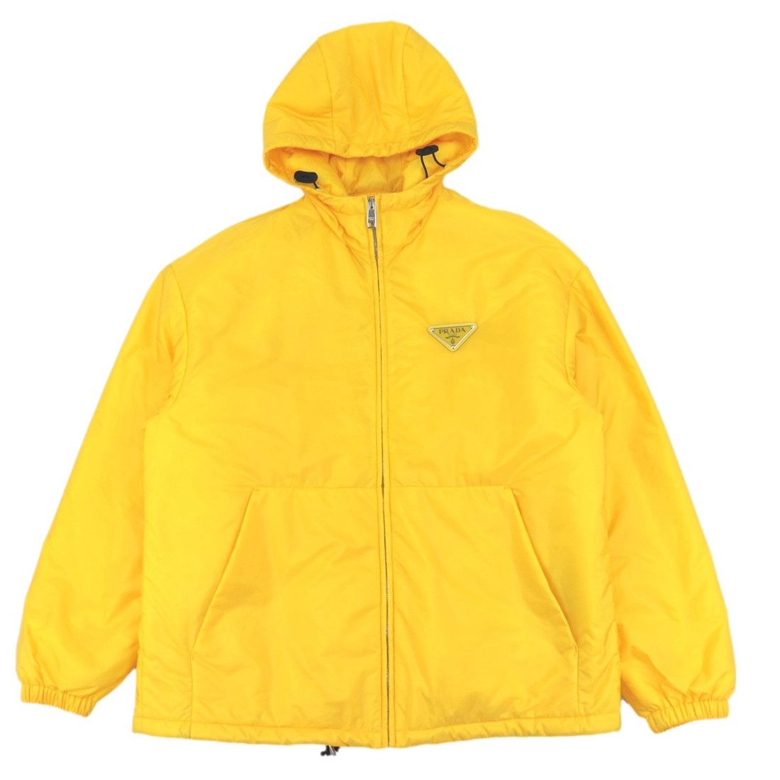 Image of Prada Nylon Zip Up Jacket in Yellow, Men's (Size XS)