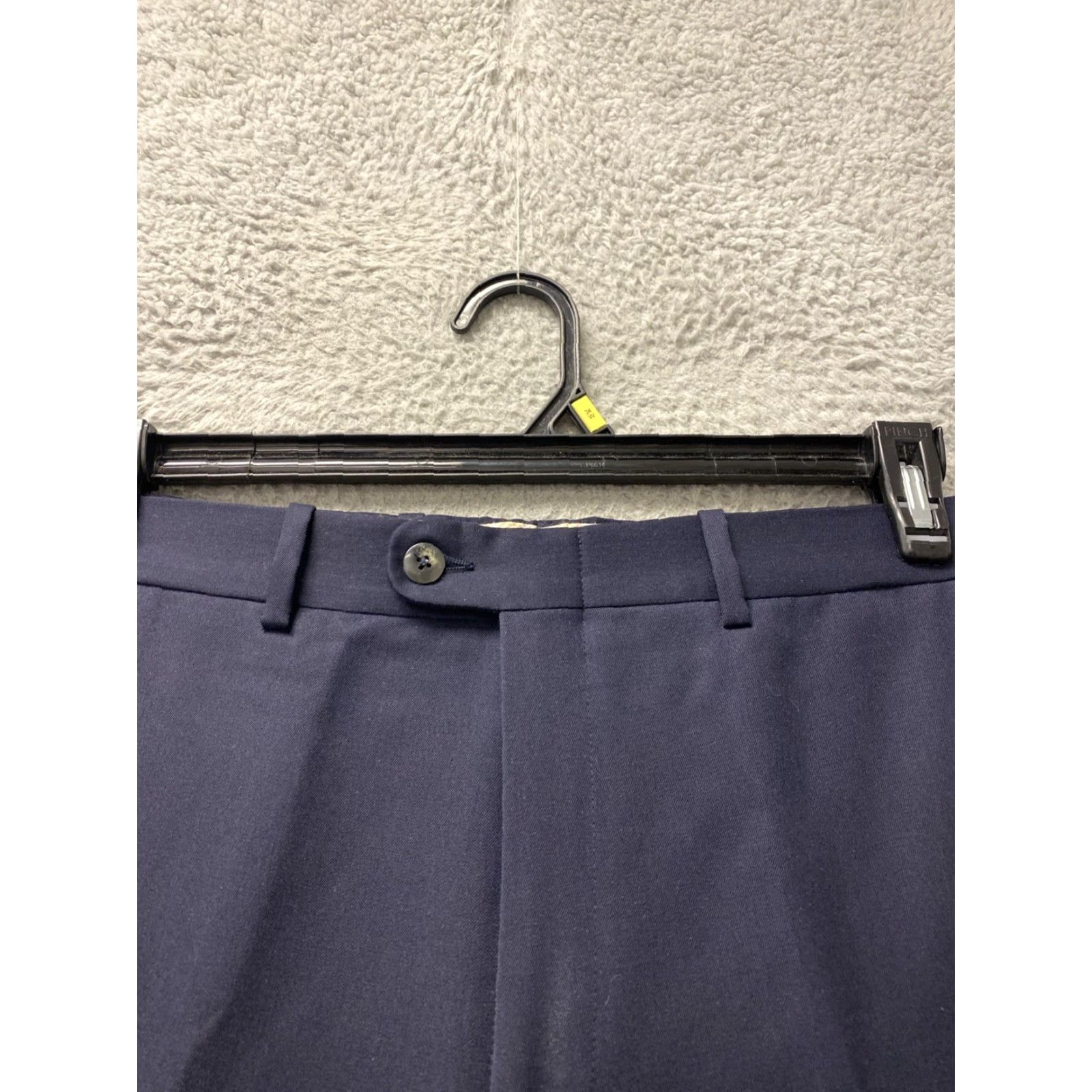 Vintage JB Britches Dress Pants Men’s 33x29 Navy Wool Cuffed Pleated Zip Regular Inseam 29 100% Wool Style: Dress Pants Size US 33 - 3 Thumbnail