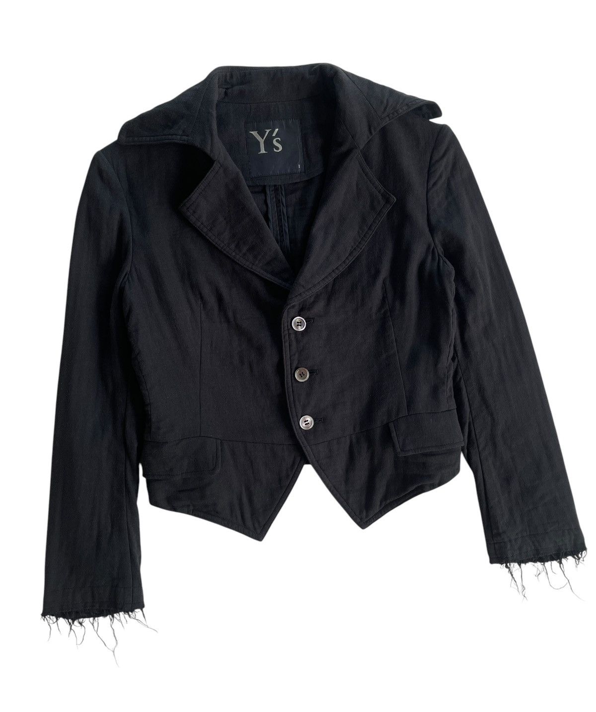 Yohji Yamamoto AW2012 Yohji Yamamoto Y's Distressed Cropped Jacket Size XS / US 0-2 / IT 36-38 - 2 Thumbnail