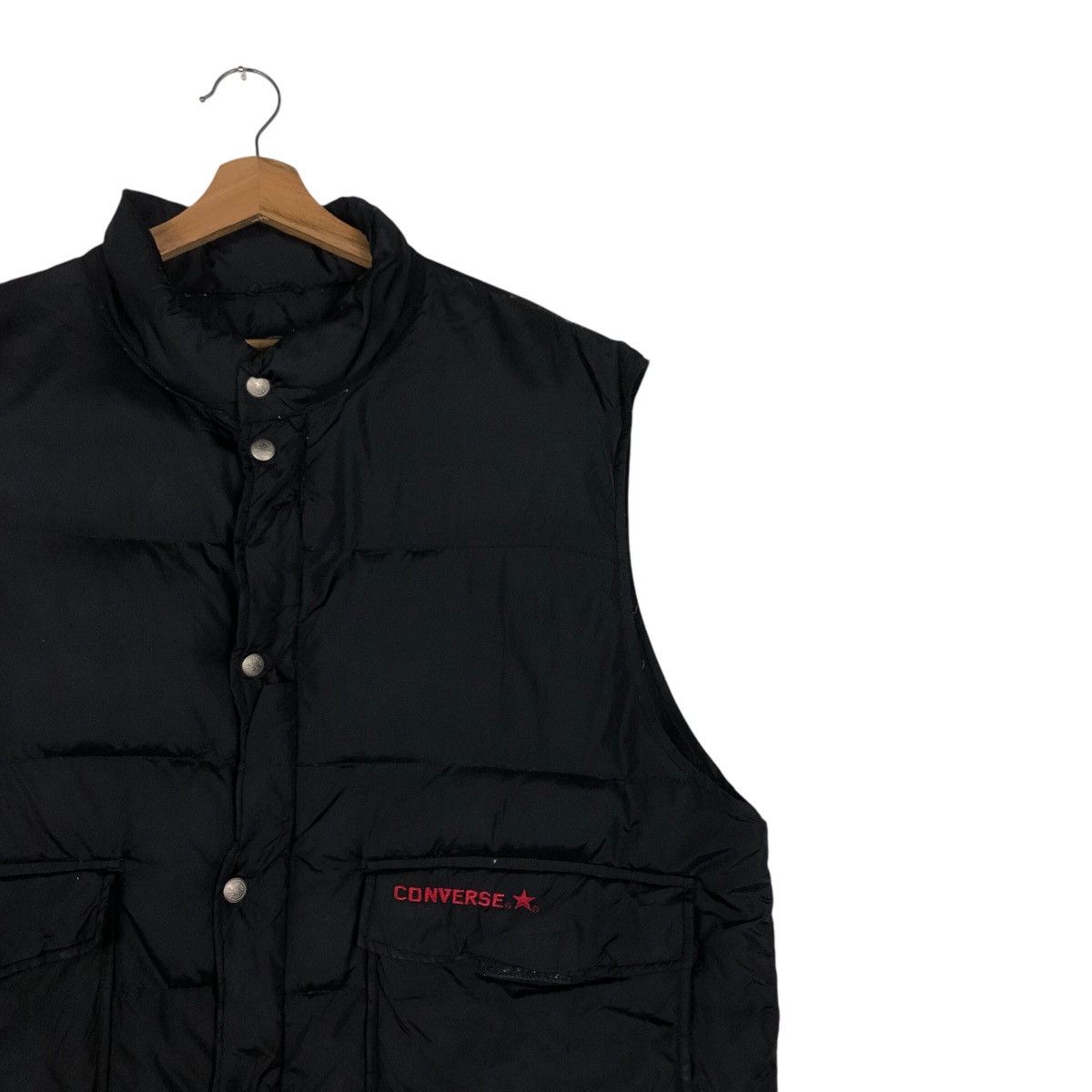 Japanese Brand 📌Vintage Biker Puffer Vest Jacket Converse Big Logo Size US XXL / EU 58 / 5 - 7 Thumbnail