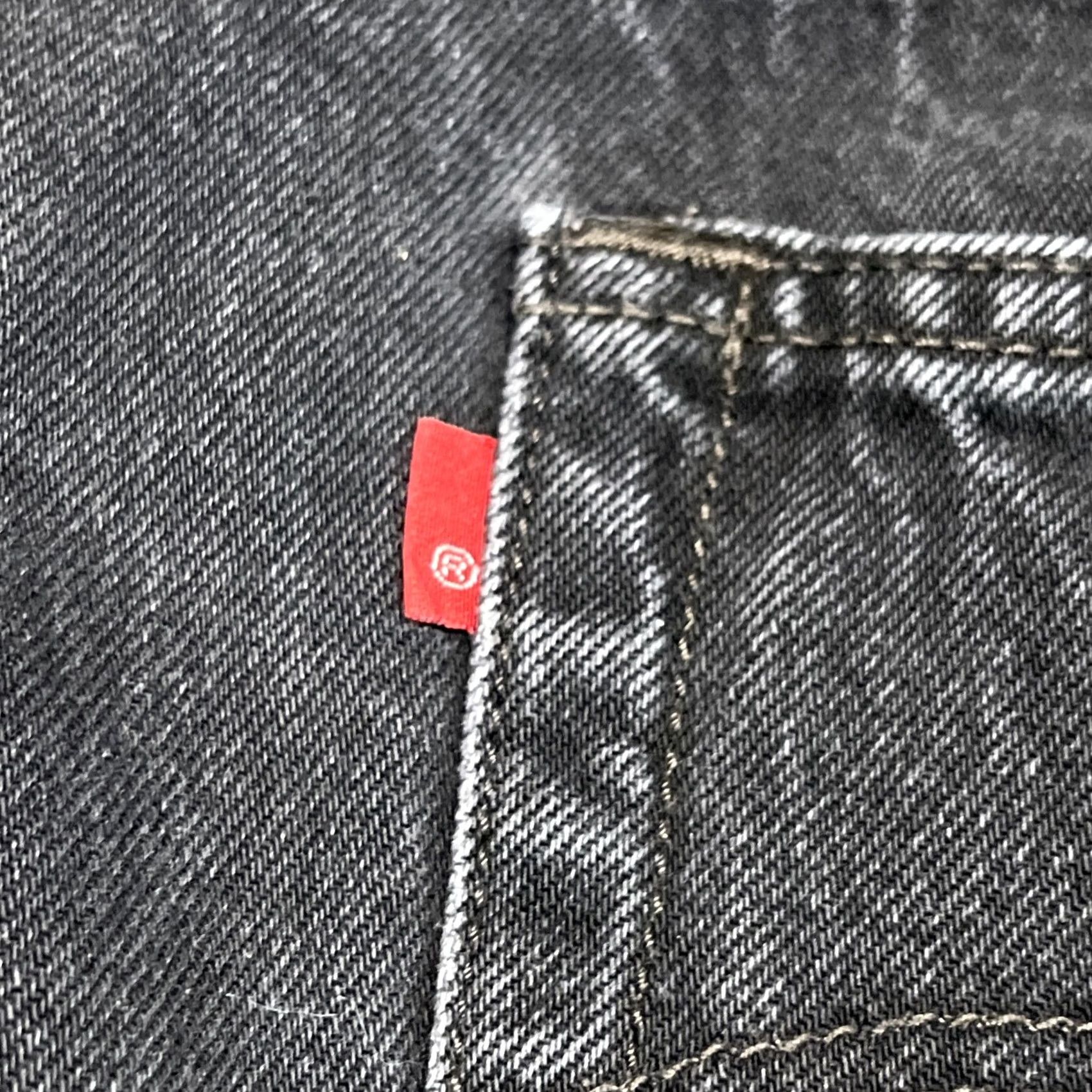 Levi's VINTAGE Levis 501 Jeans Mens 42x30 Black Straight Leg Button Fly Americana 90s Logo USA Mens Size US 42 / EU 58 - 7 Thumbnail