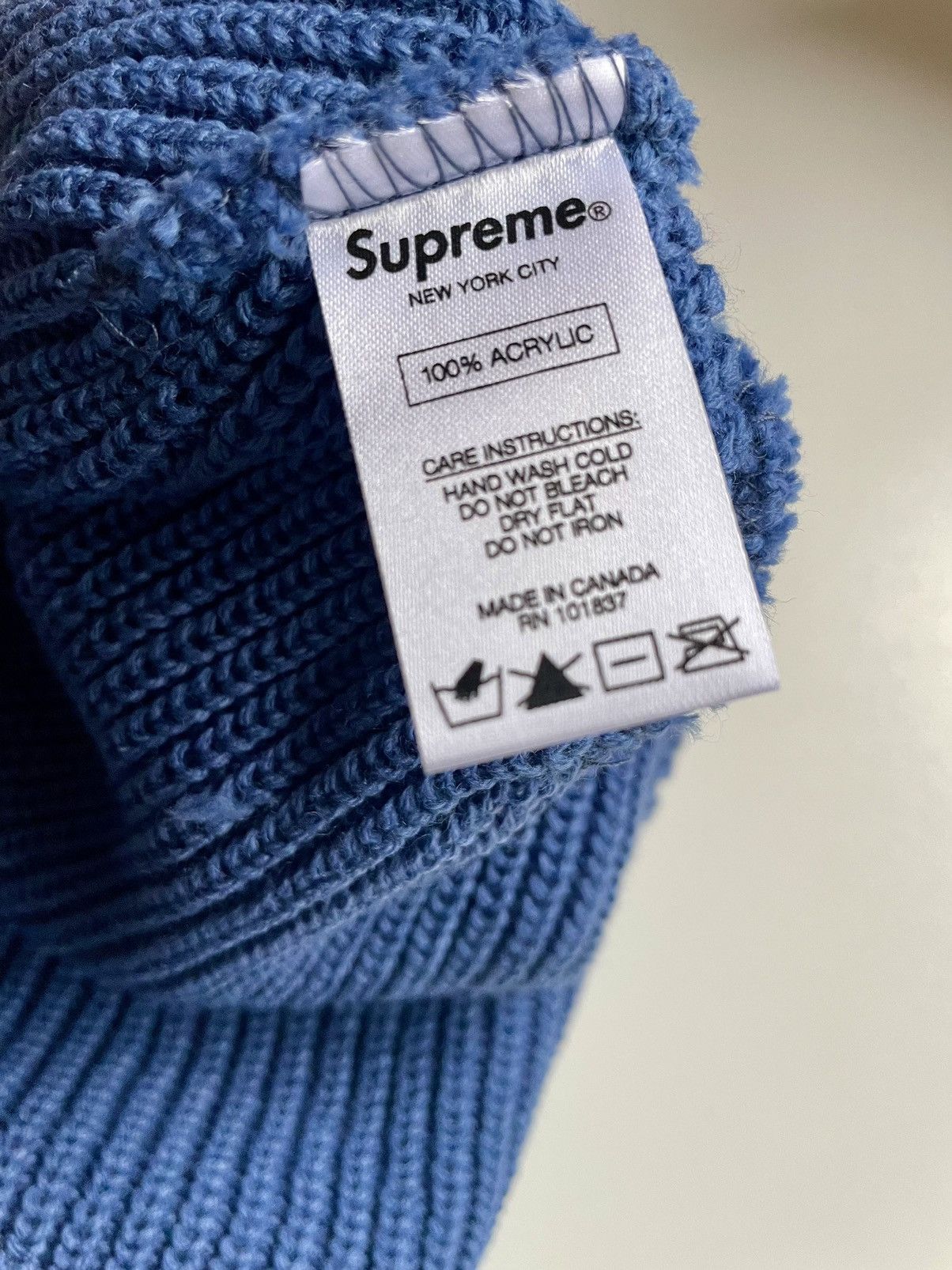 Supreme Supreme FW20 Loose Gauge Beanie Indigo Size ONE SIZE - 3 Thumbnail