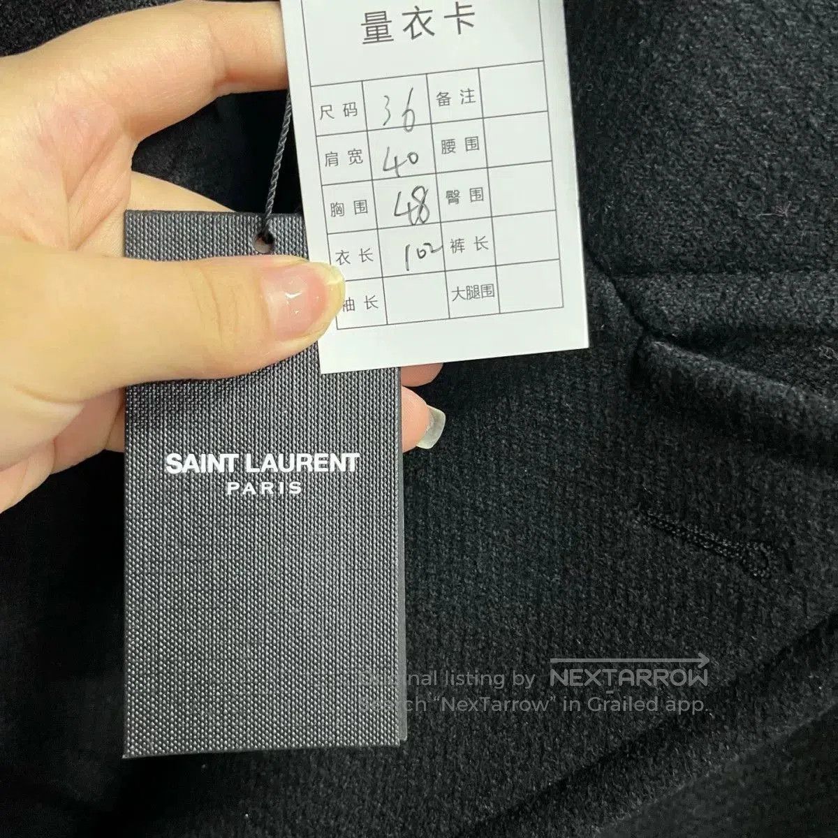 Saint Laurent Paris Saint Laurent Black Double. Size XS / US 0-2 / IT 36-38 - 5 Thumbnail